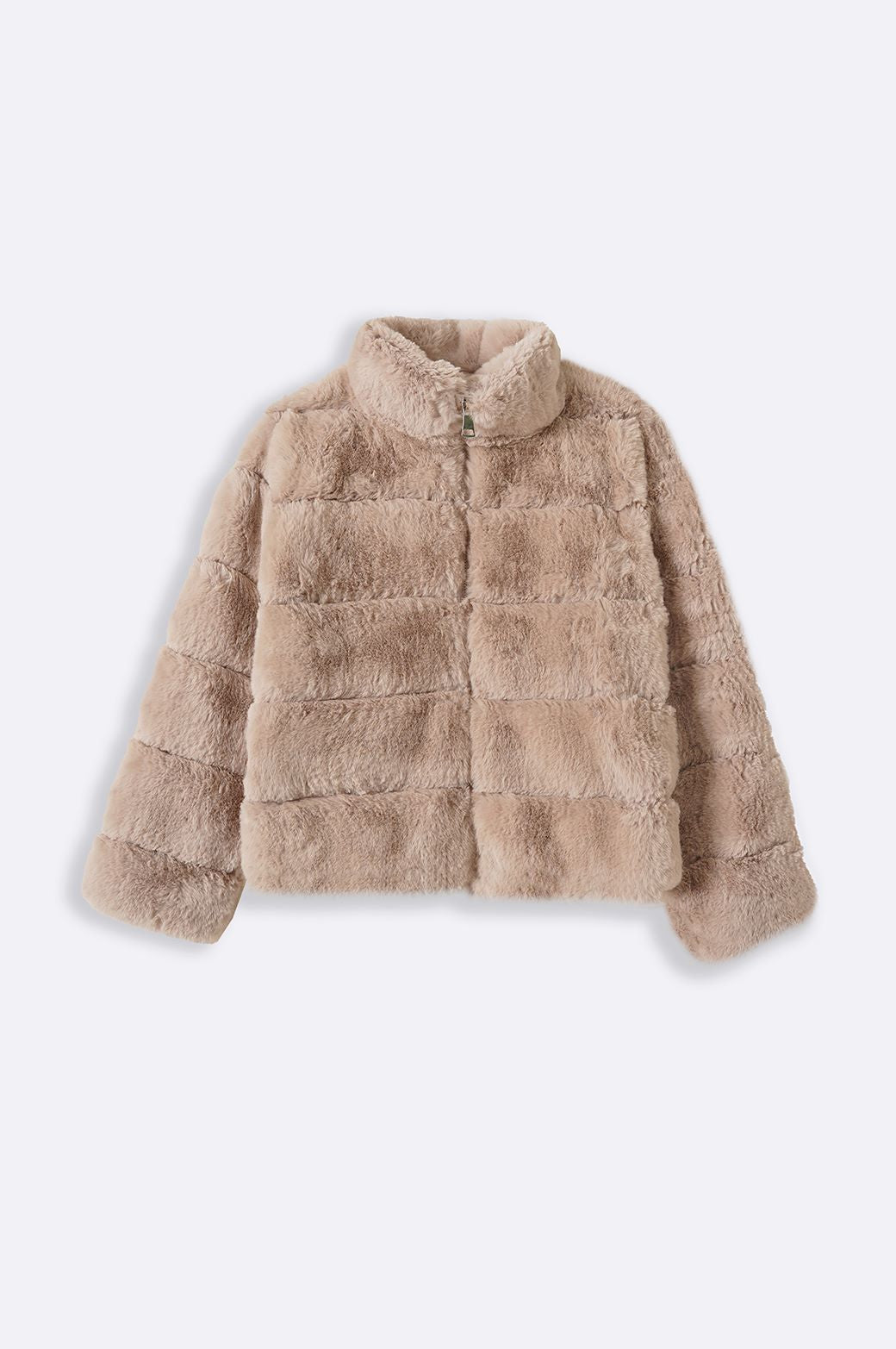 BEIGE PLUSH FUR JACKET