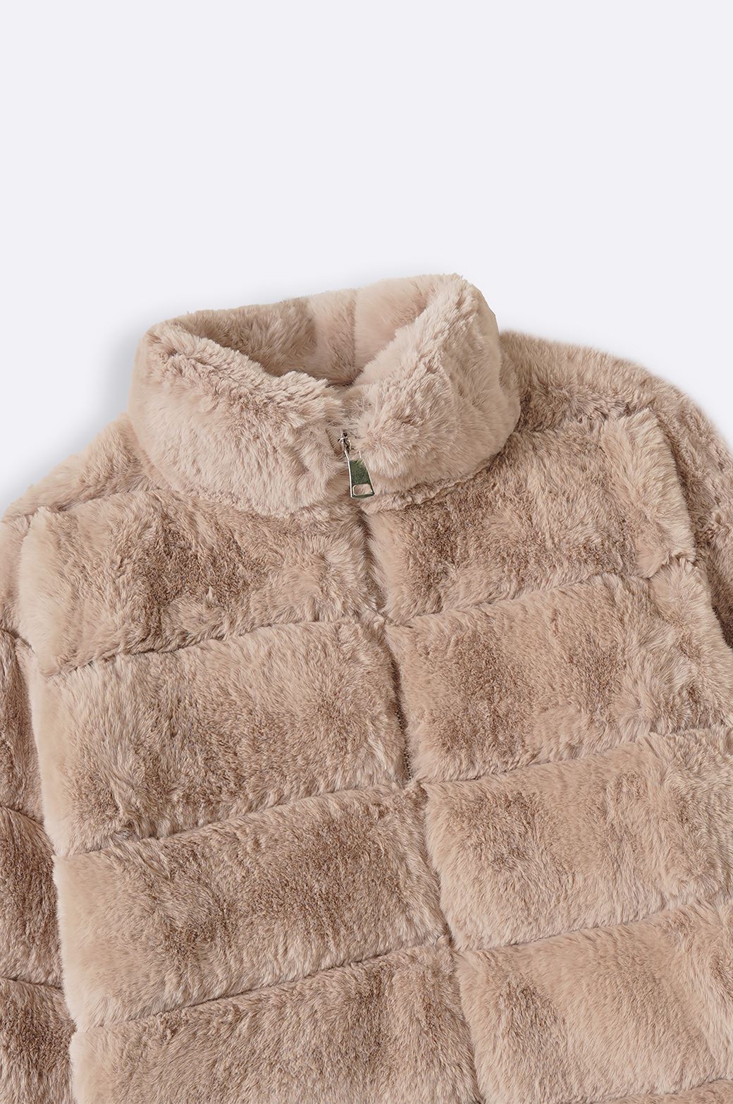 BEIGE PLUSH FUR JACKET