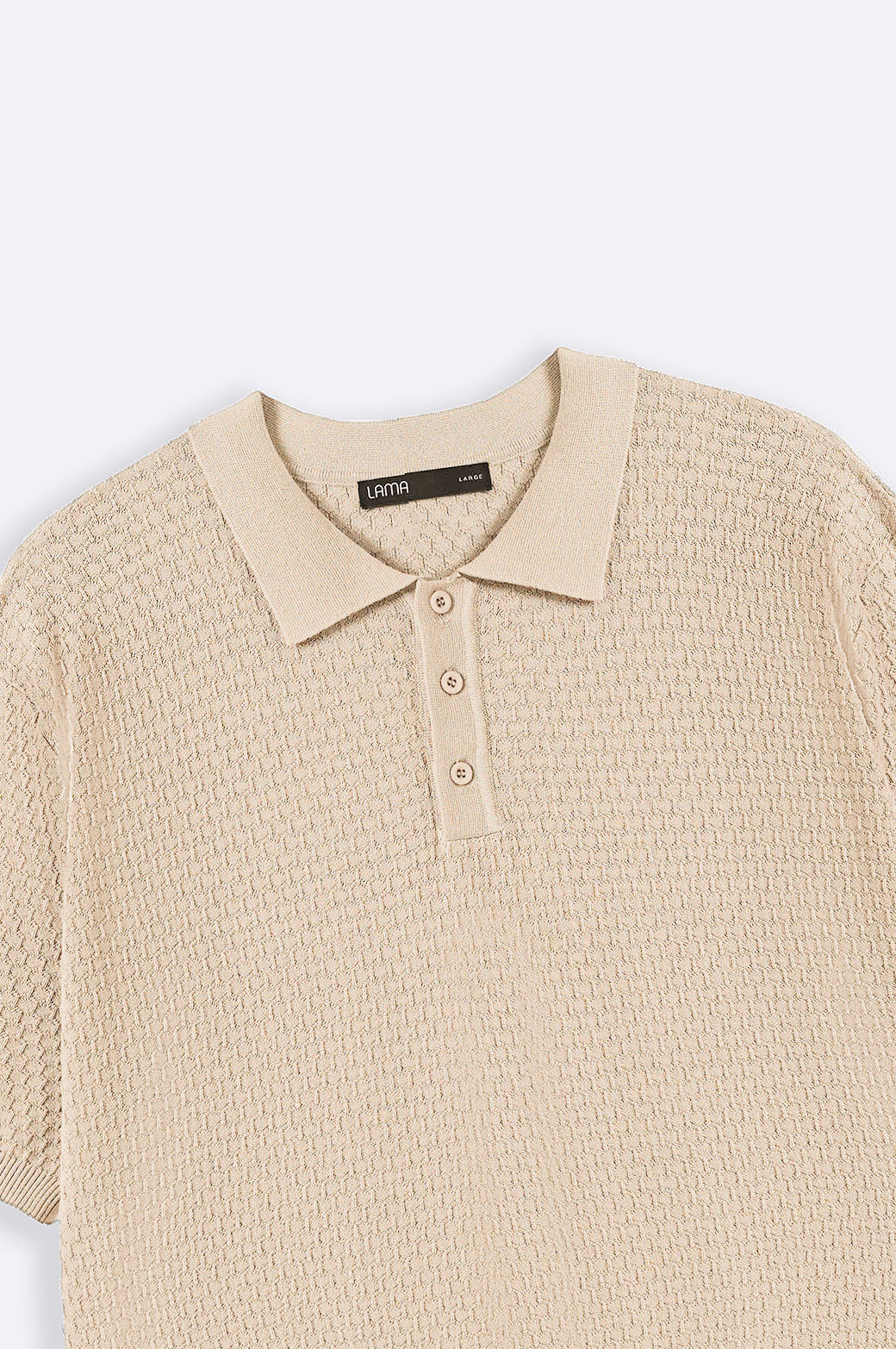 BEIGE TEXTURED POLO