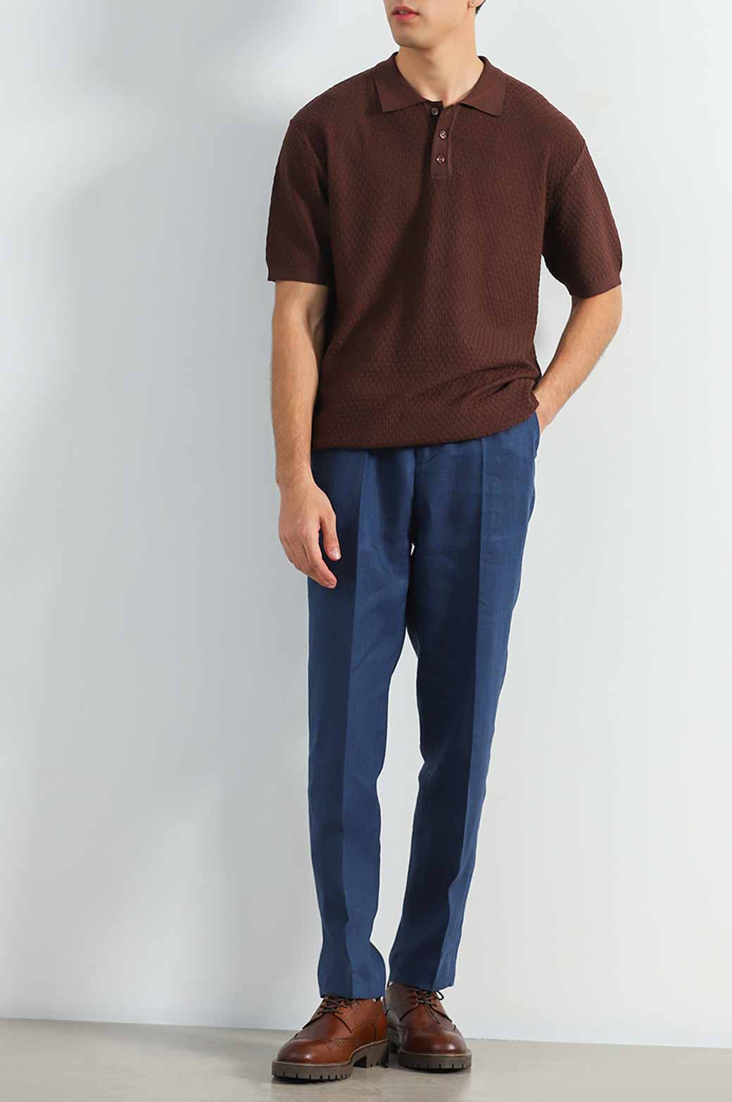CHOCOLATE TEXTURED POLO