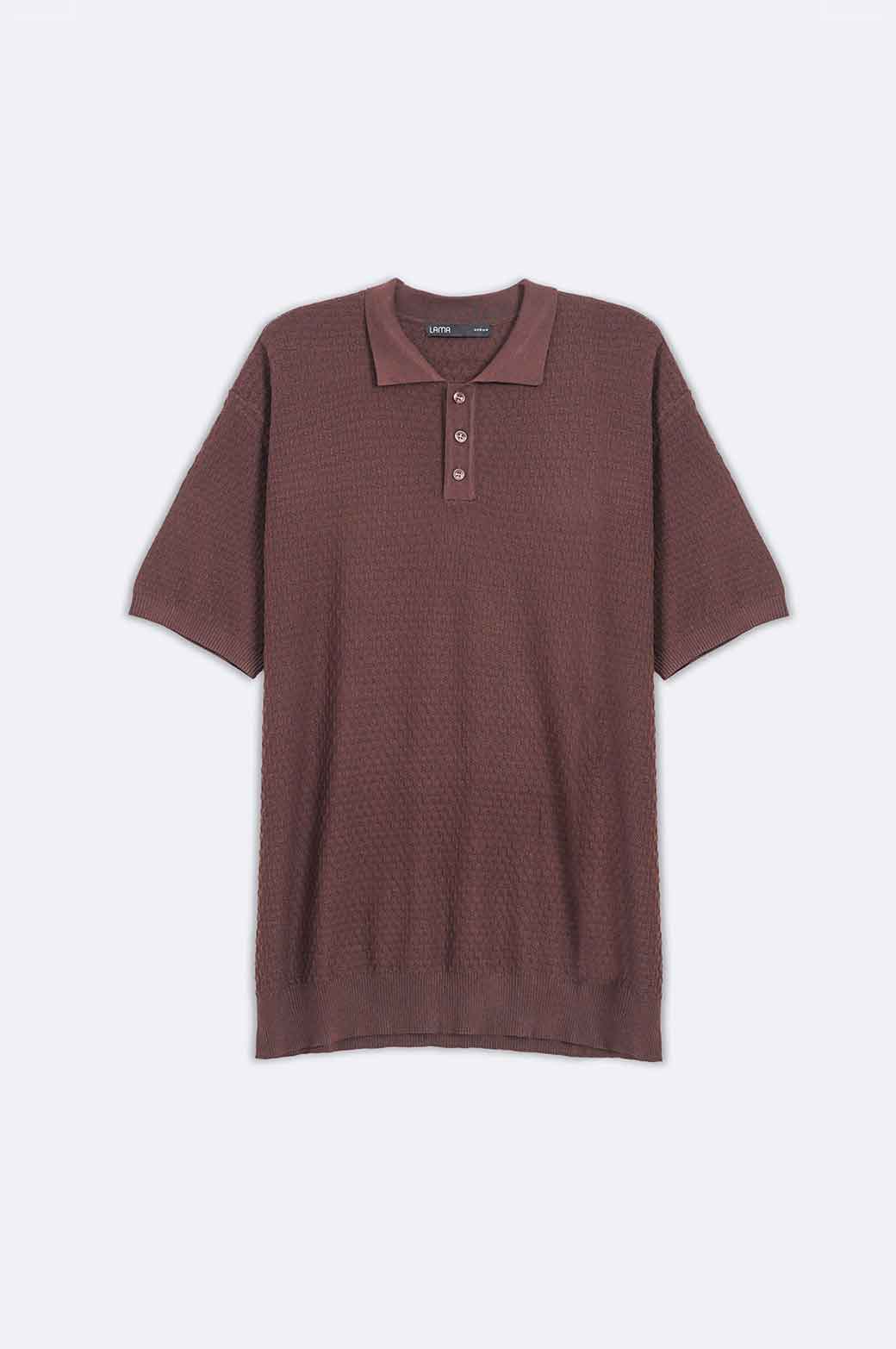 CHOCOLATE TEXTURED POLO