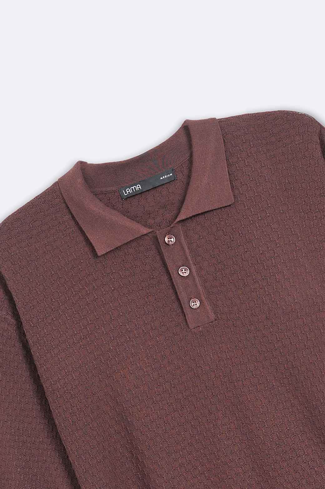 CHOCOLATE TEXTURED POLO