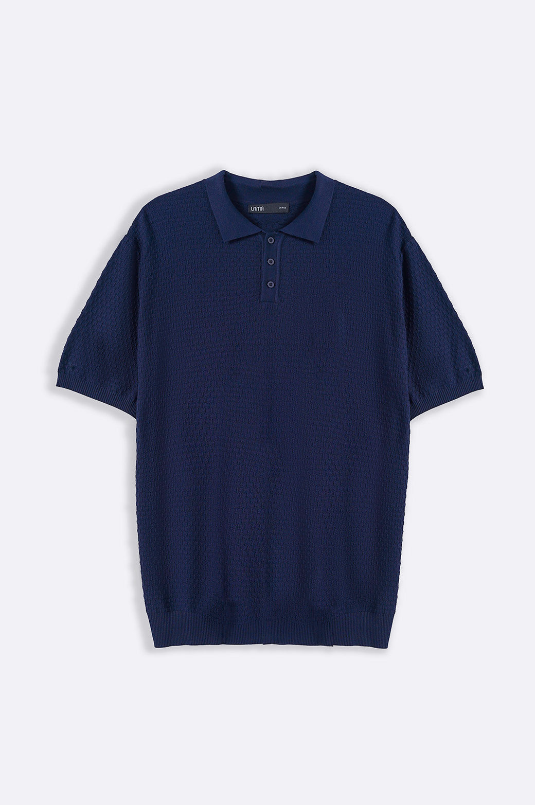 NAVY TEXTURED POLO