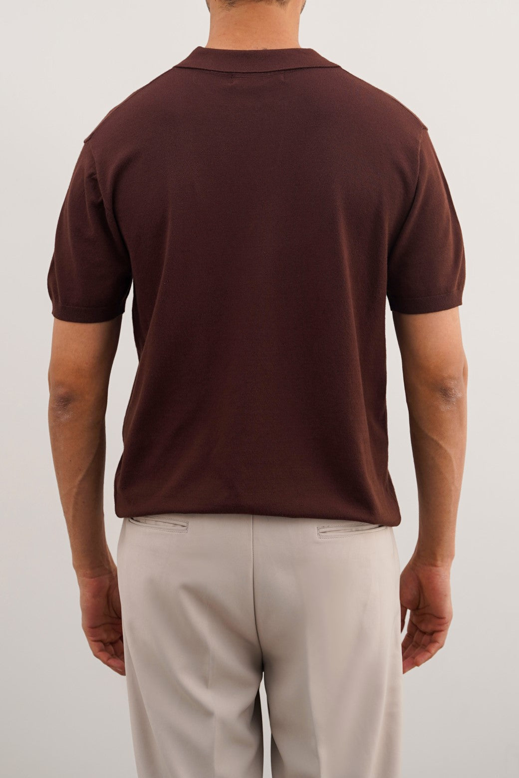 BROWN TEXTURED POLO