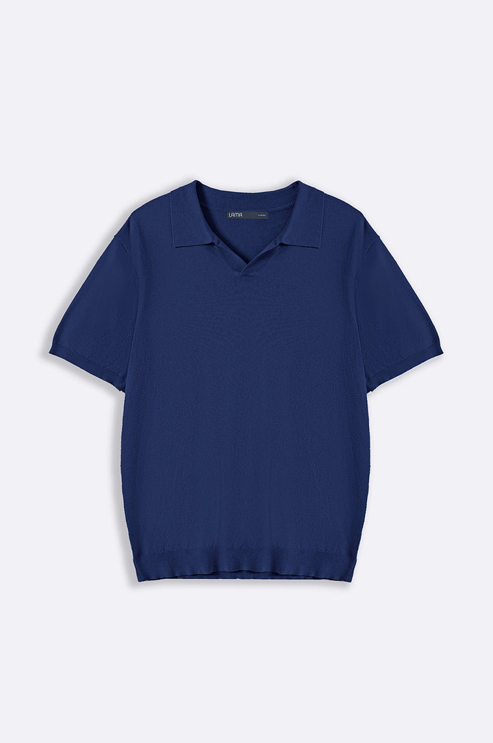 NAVY TEXTURED POLO