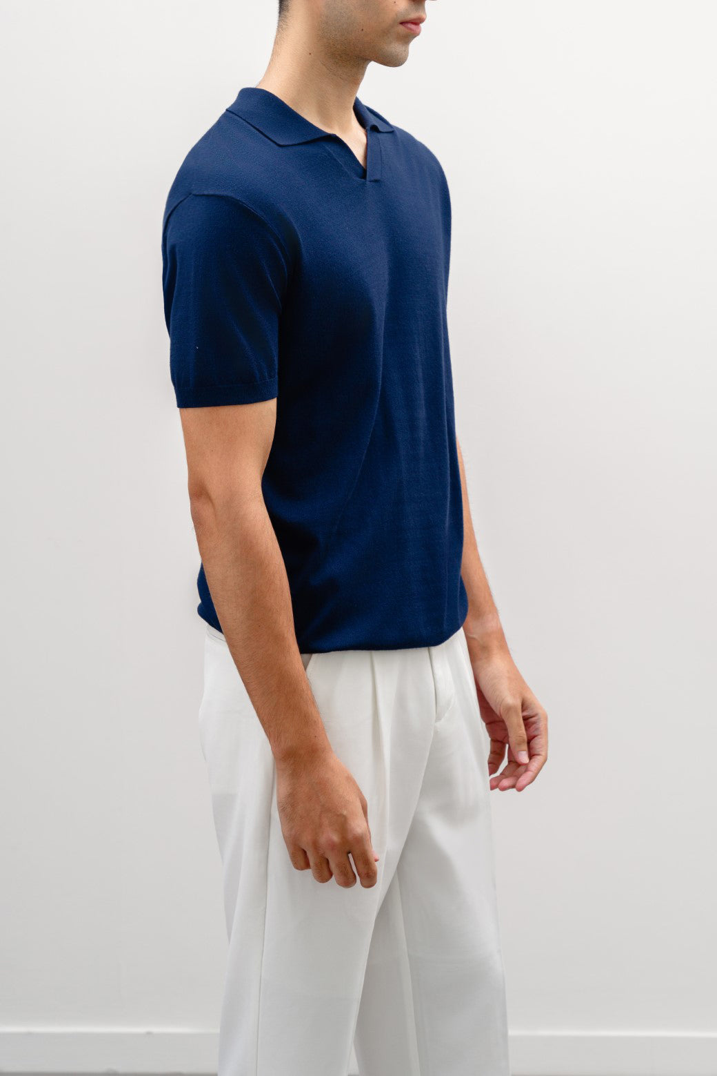 NAVY TEXTURED POLO