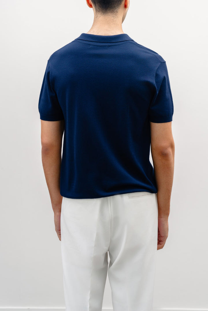 NAVY TEXTURED POLO