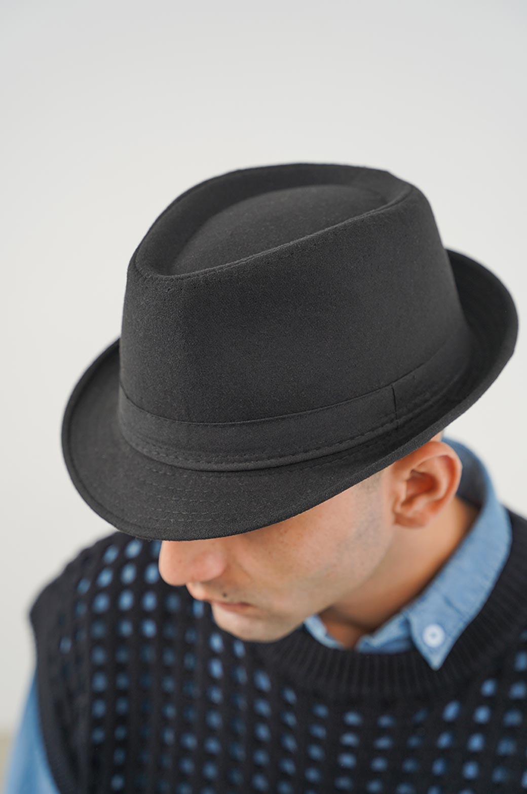 BLACK NEWSROOM FEDORA HAT
