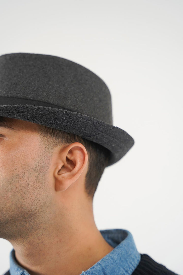 GREY NEWSROOM FEDORA HAT