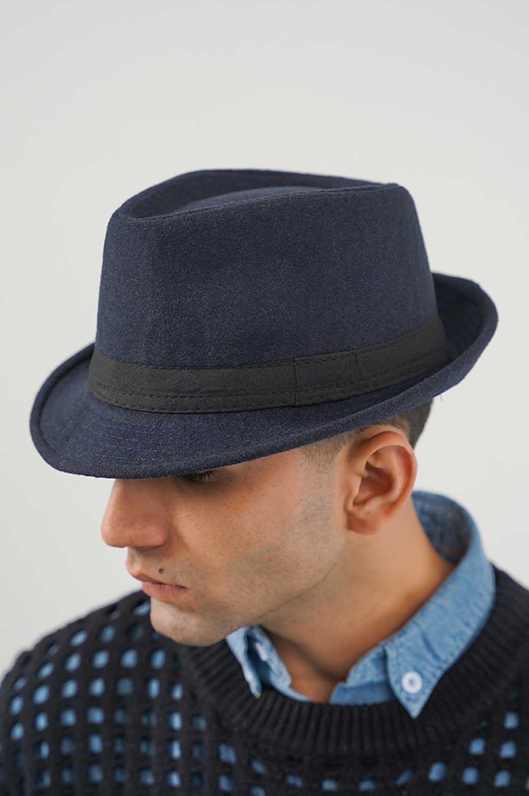NAVY NEWSROOM FEDORA HAT