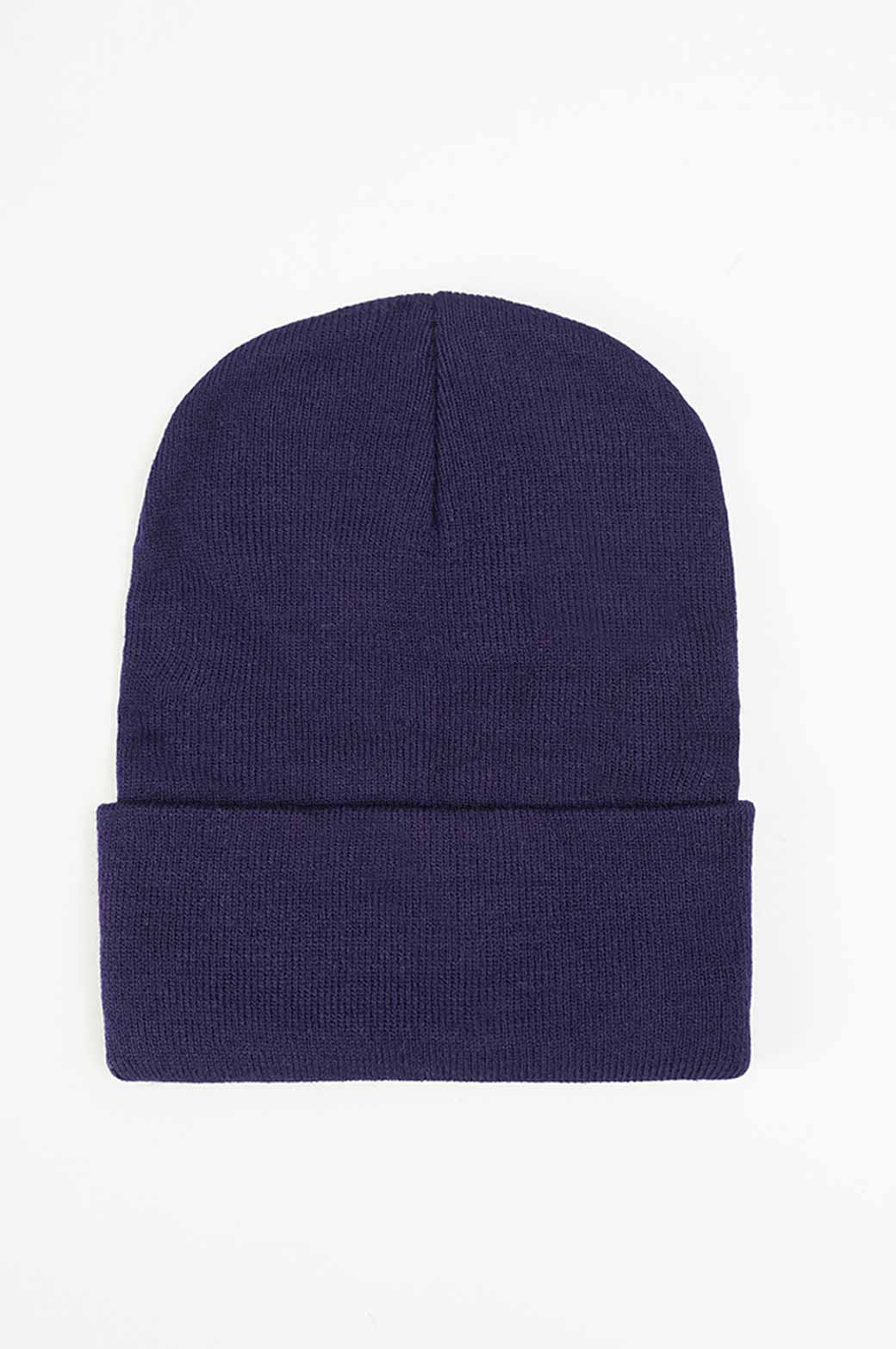 BLUE FINE KNIT BEANIE