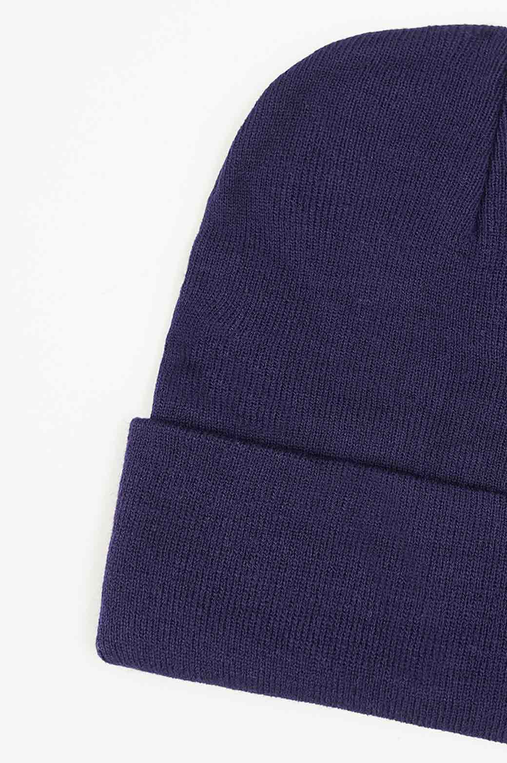 BLUE FINE KNIT BEANIE