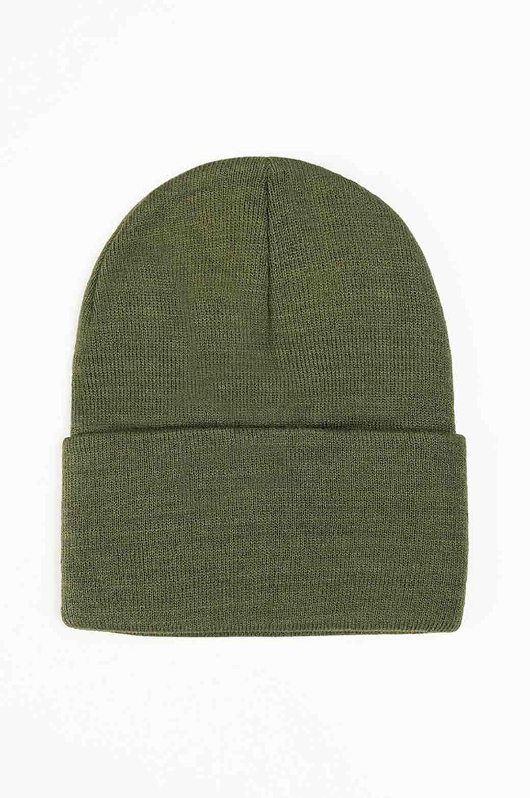 GREEN FINE KNIT BEANIE