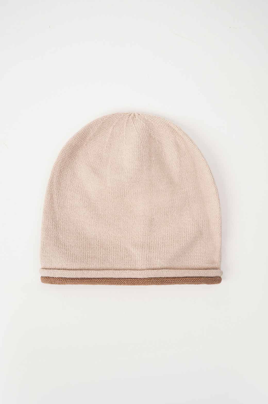 KHAKI LONG KNIT BEANIE