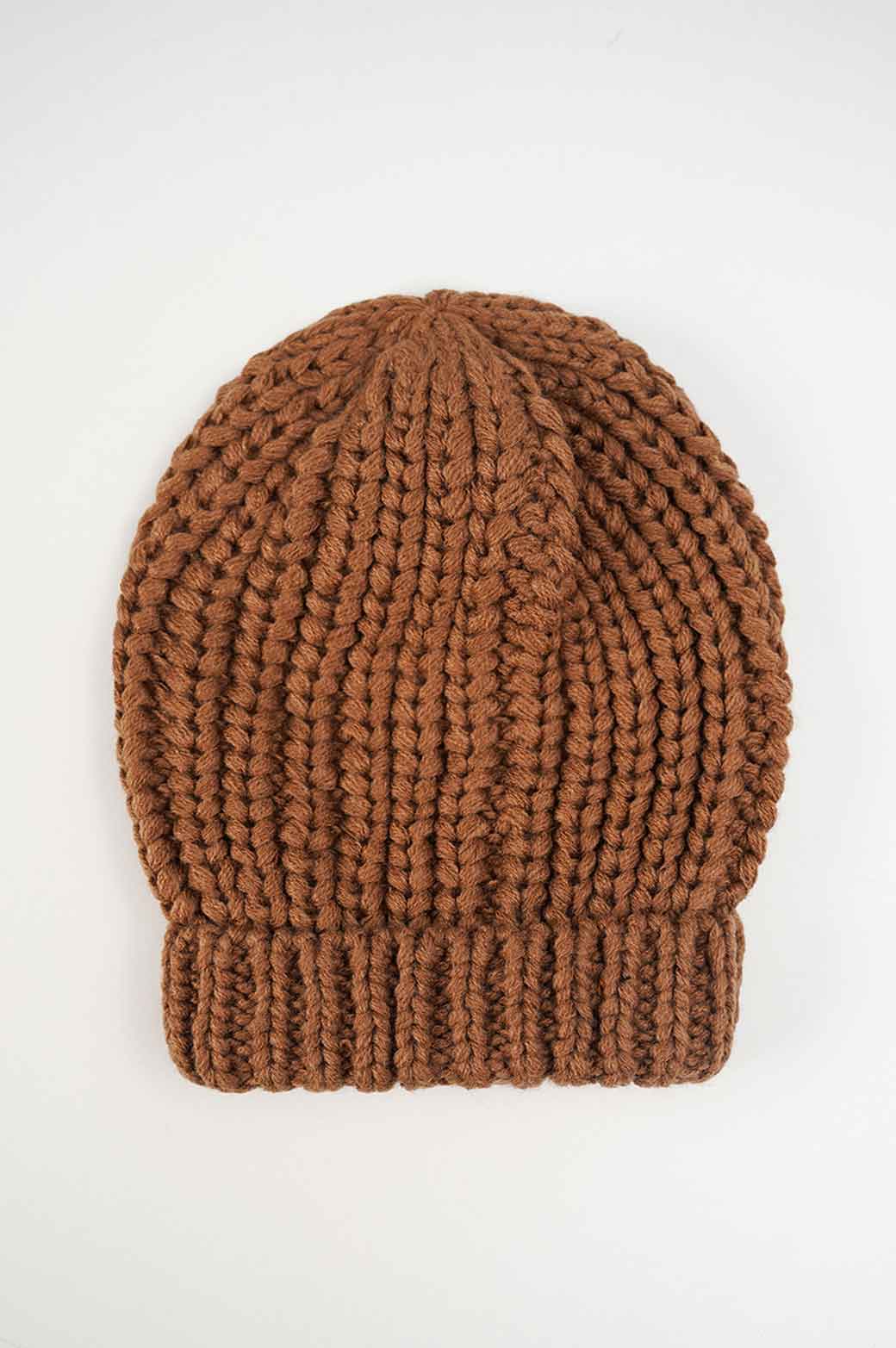 KHAKI KNITTED BEANI