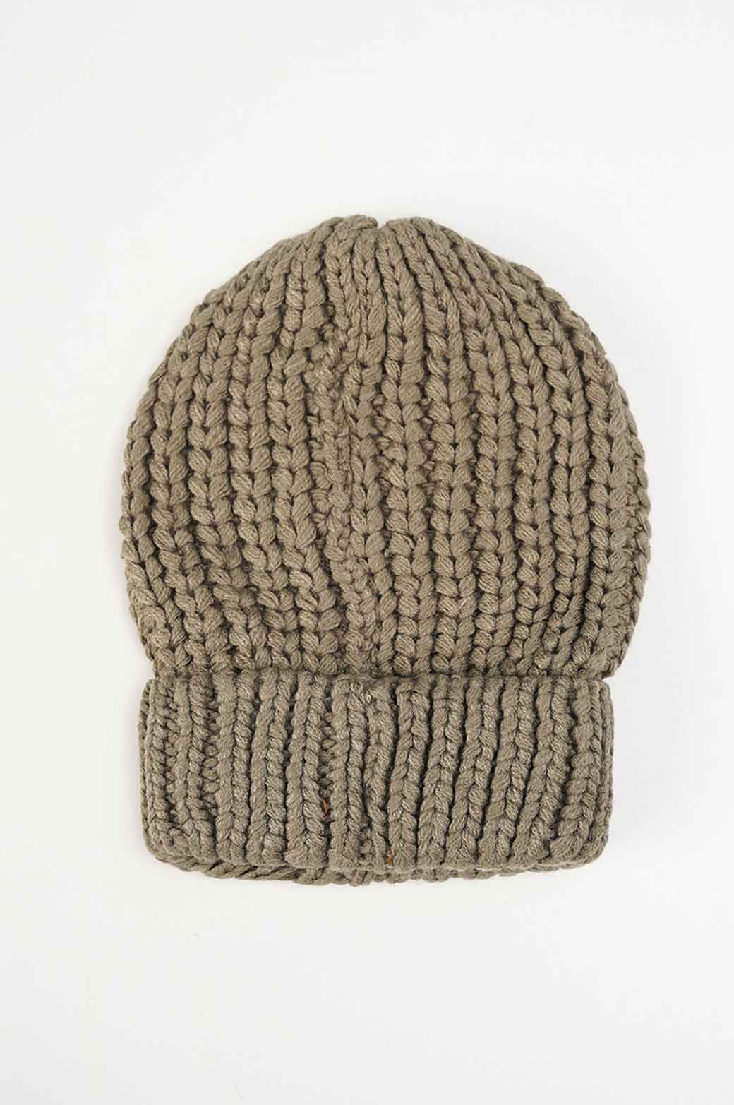OLIVE KNITTED BEANI