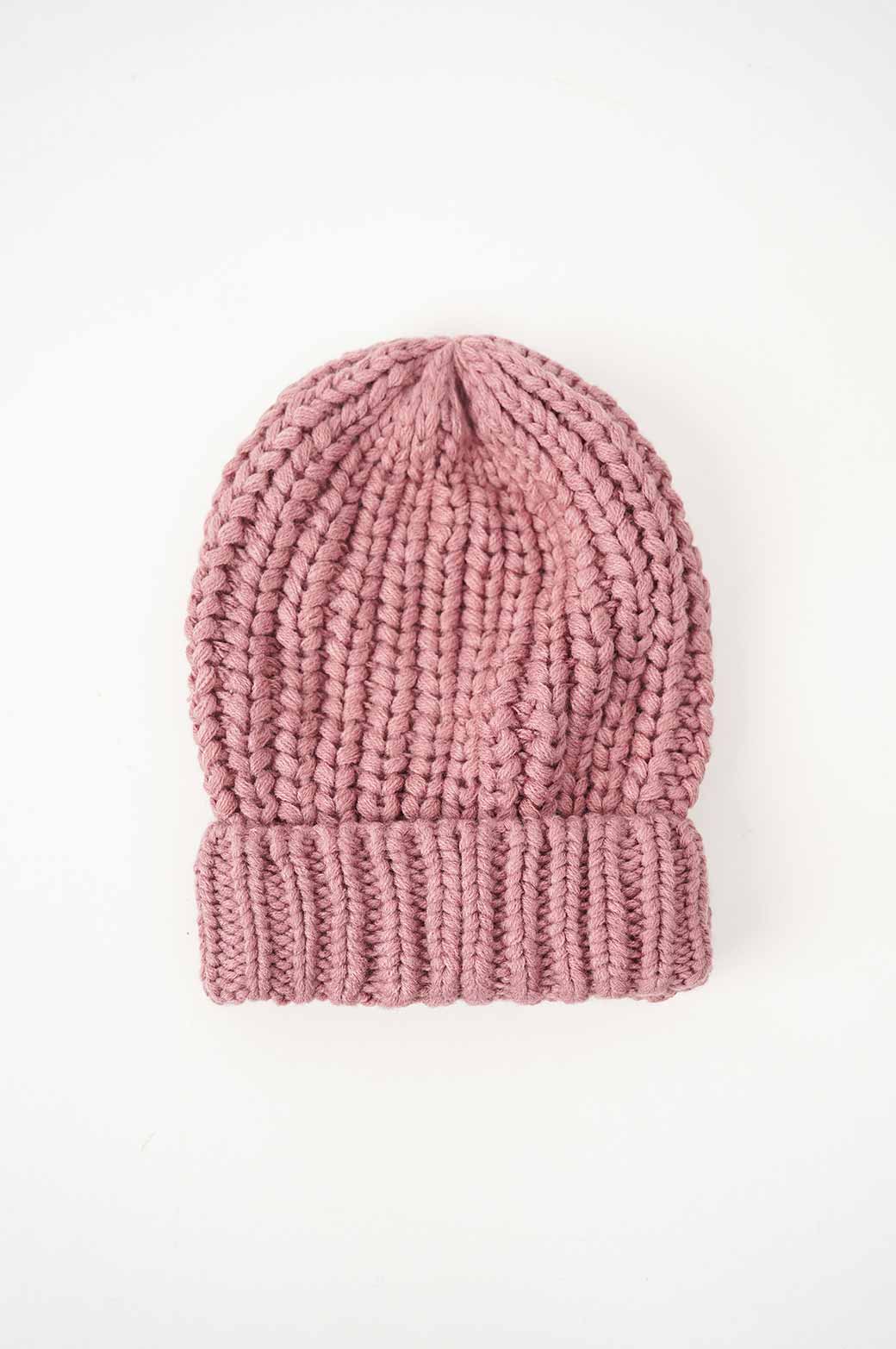 PINK KNITTED BEANI