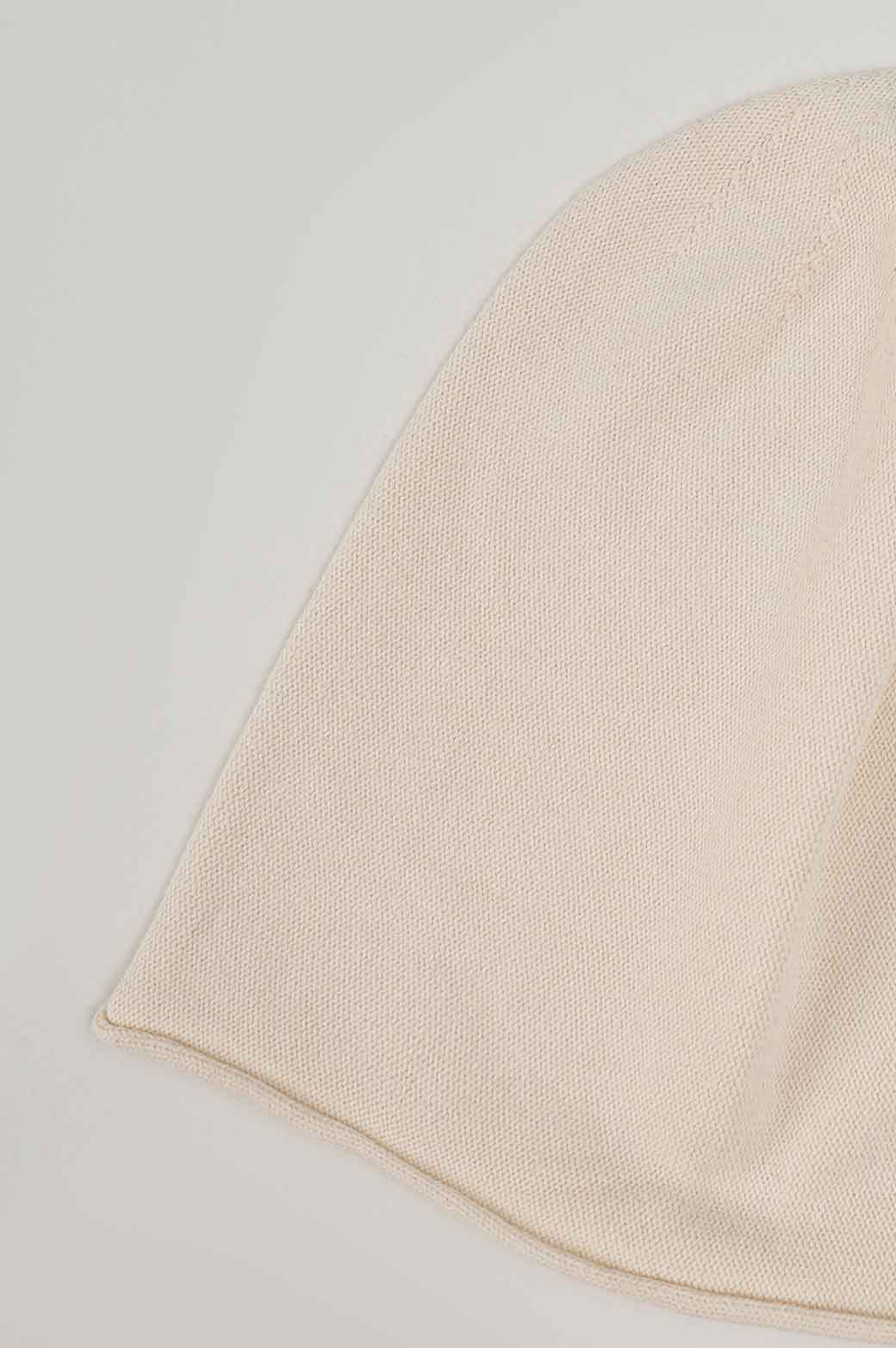 KHAKI LONG FINE KNIT BEANIE