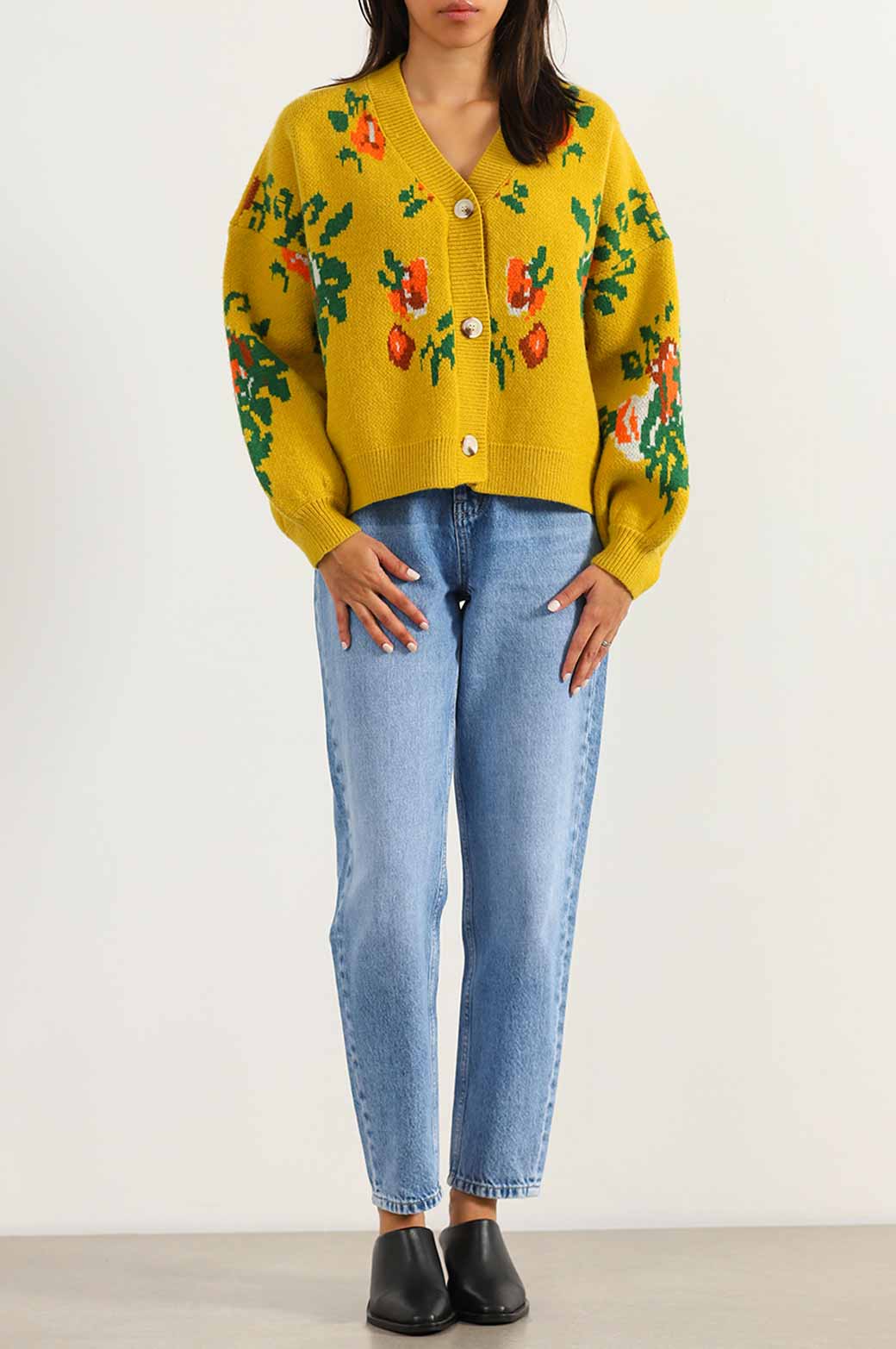 GREEN CALLA CARDIGAN