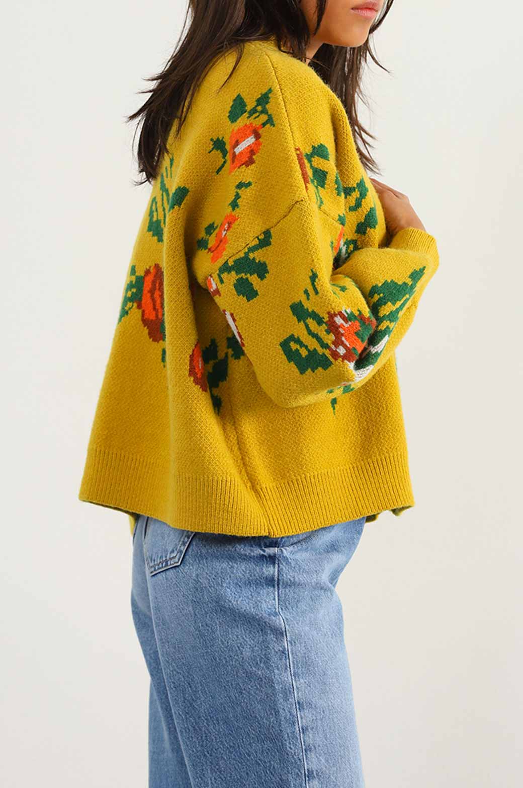 GREEN CALLA CARDIGAN