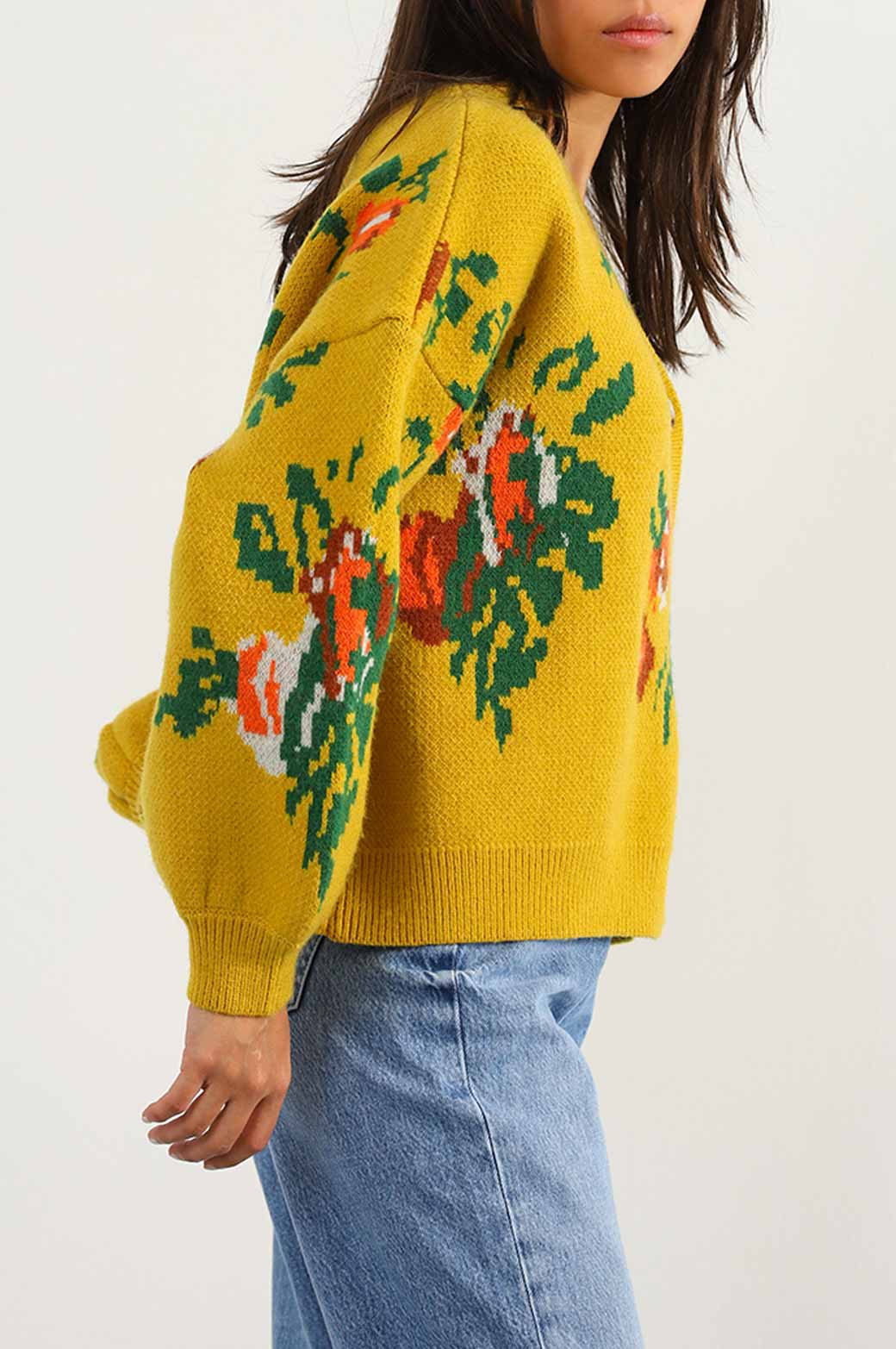 GREEN CALLA CARDIGAN