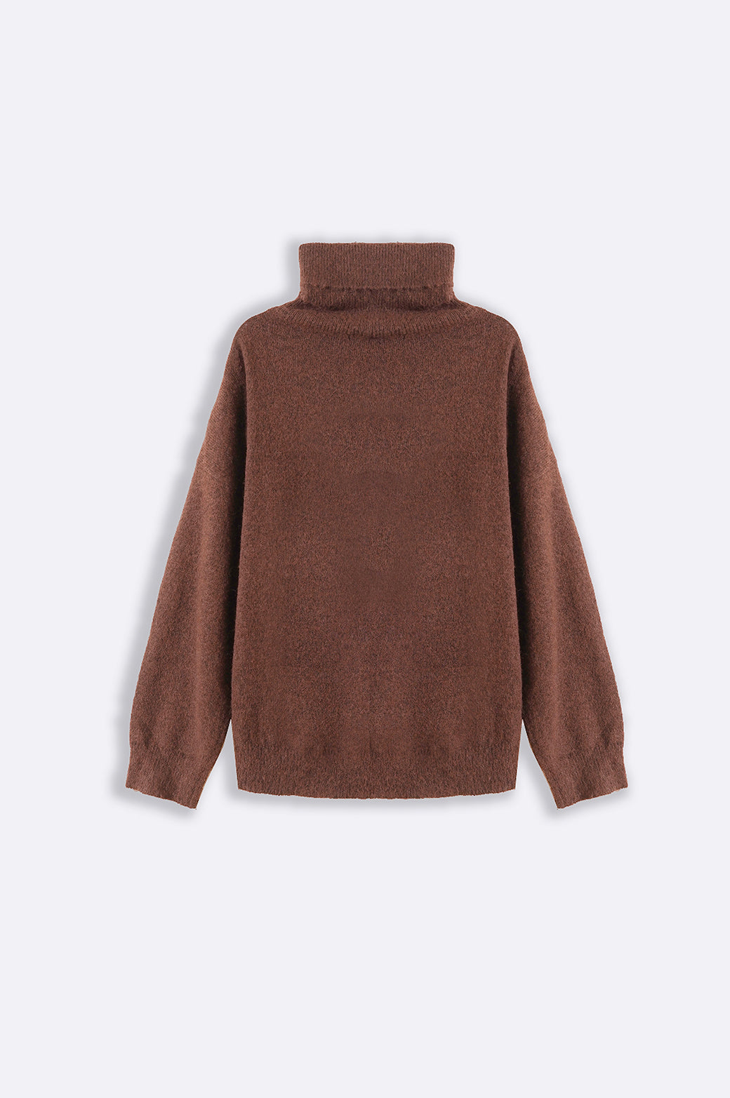 BROWN MANHATTAN HIGH NECK SWEATER