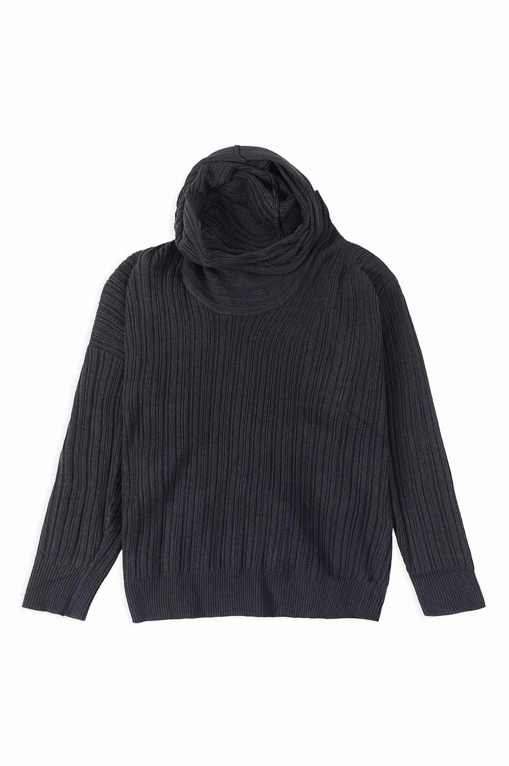 BLACK COSY COWL SWEATER