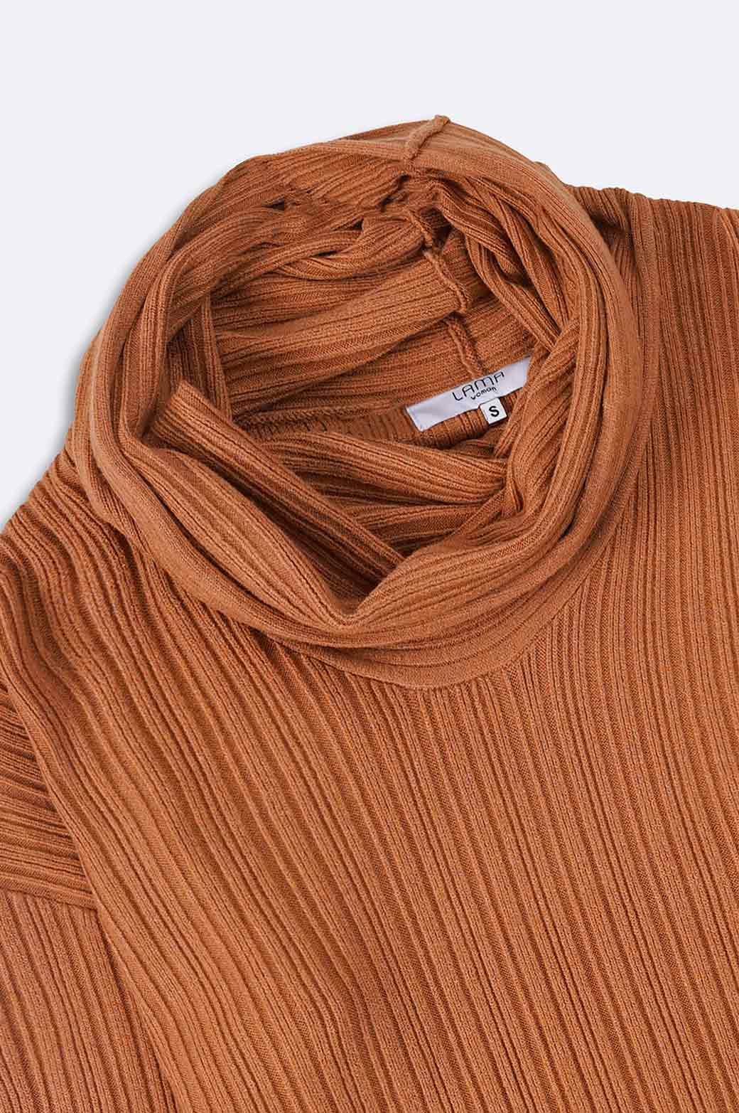 BROWN COSY COWL SWEATER
