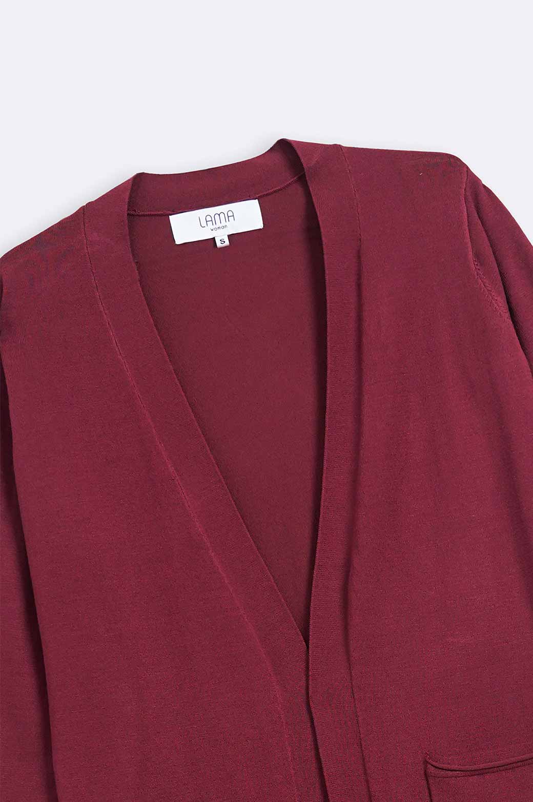 WINE FINE KNIT LONG SWEATER