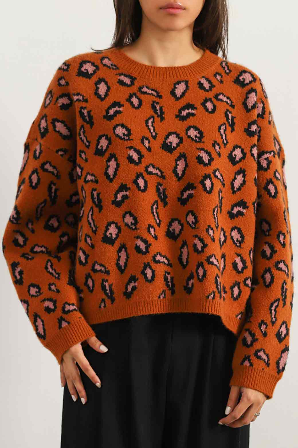 TAN JUNGLE JACQUARD JUMPER