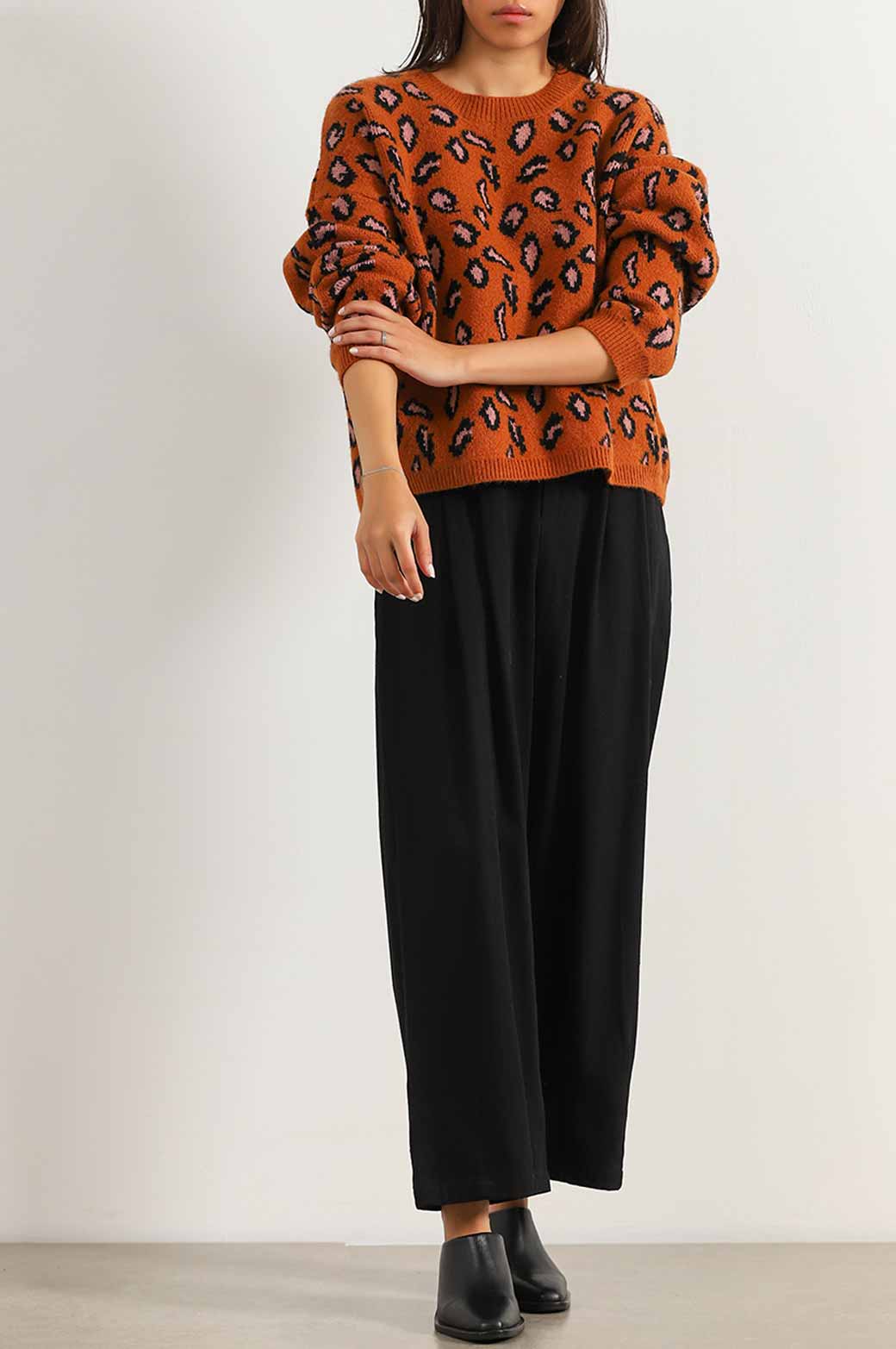 TAN JUNGLE JACQUARD JUMPER