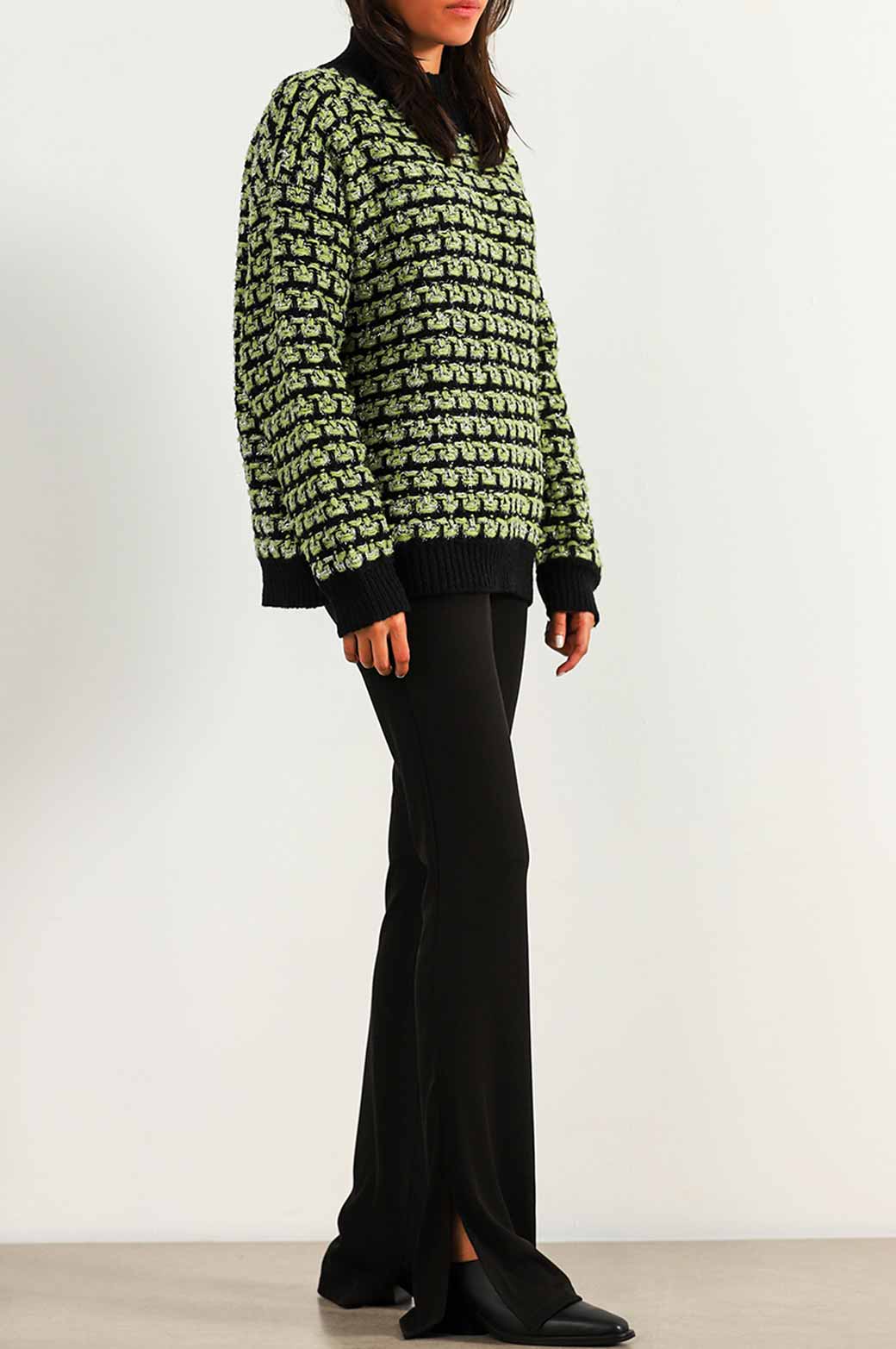 GREEN FESTIVE TINSEL JUMPER