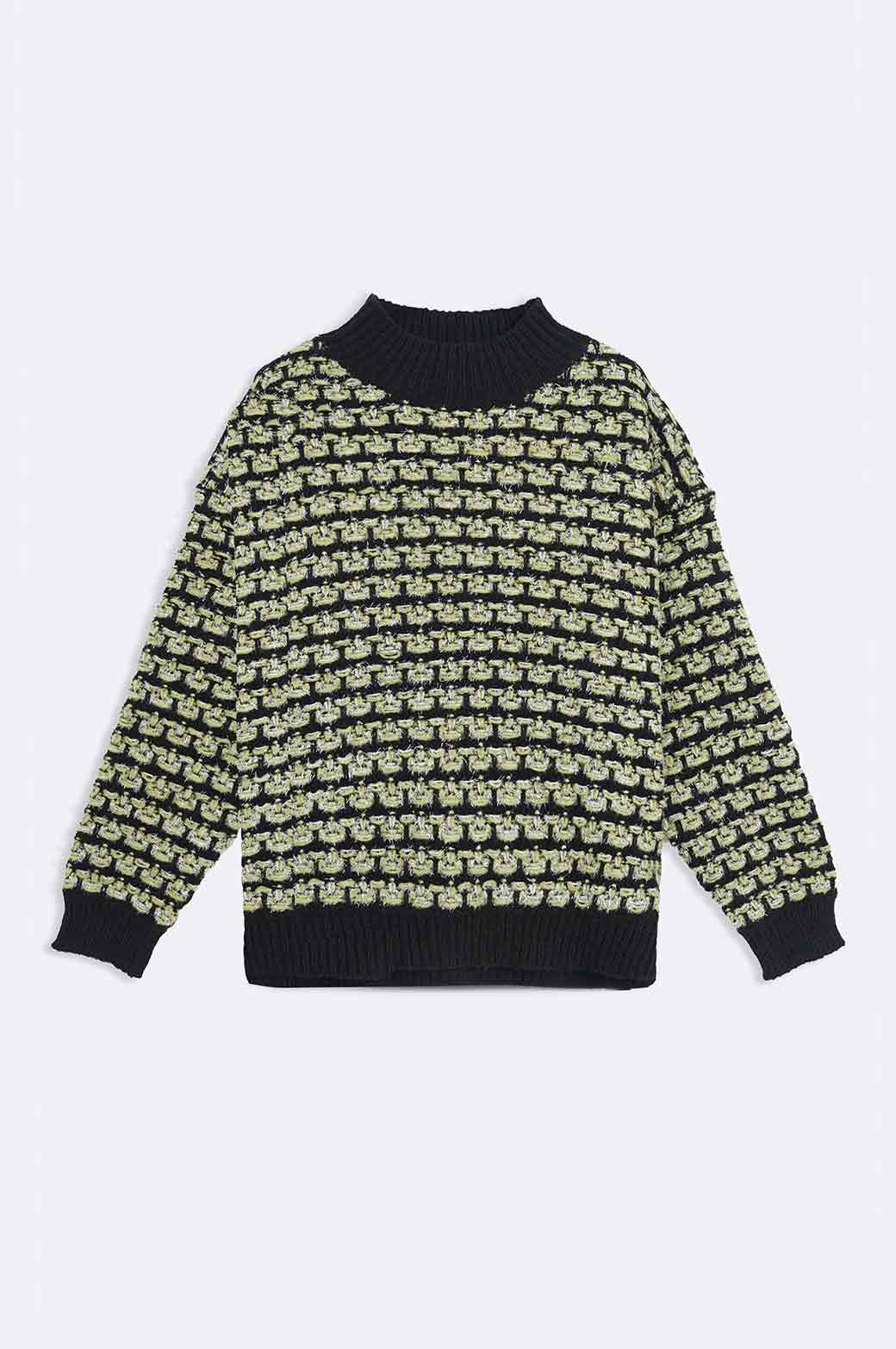 GREEN FESTIVE TINSEL JUMPER