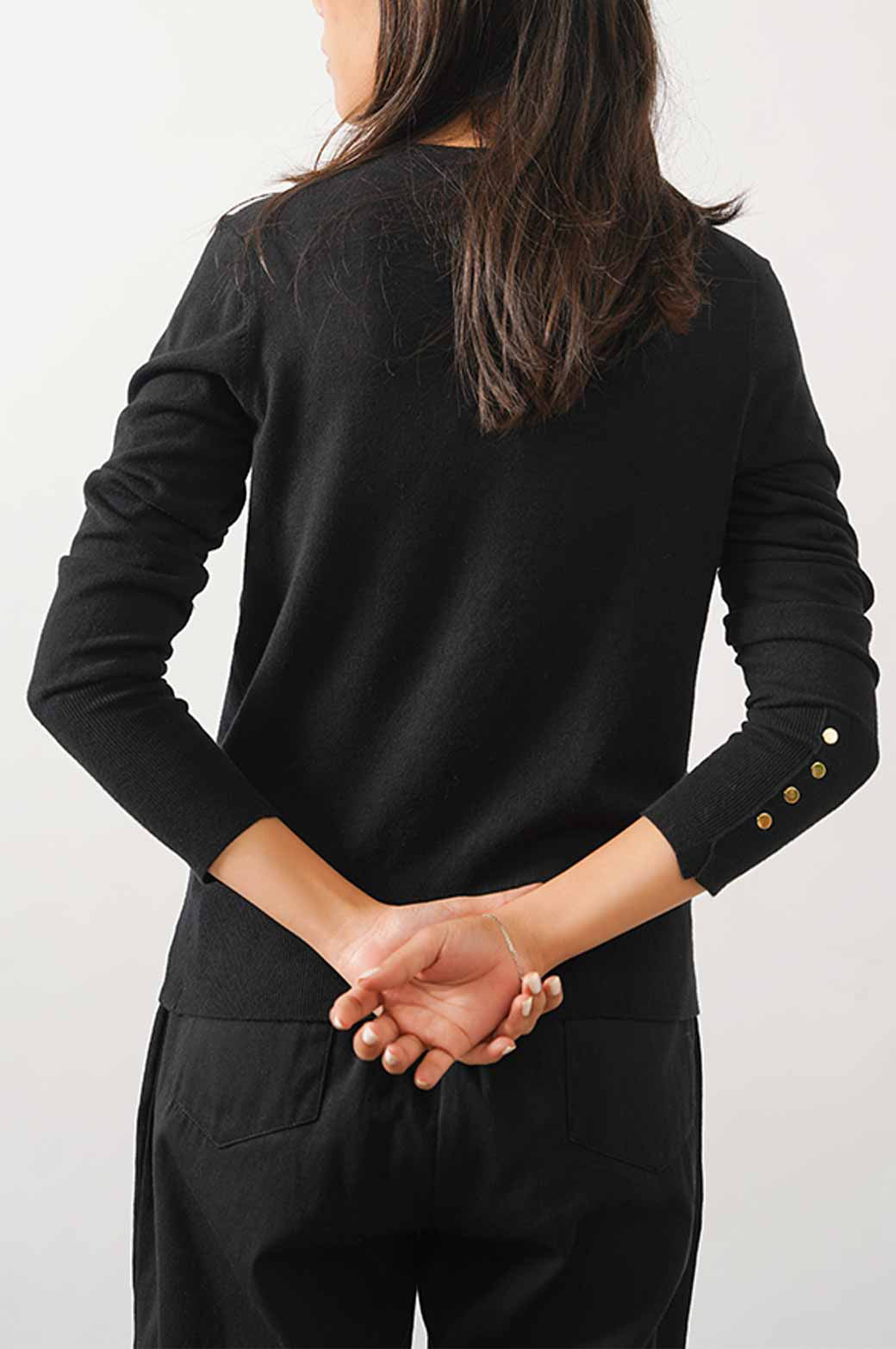 JUMPER WITH SLEEVE BUTTONS