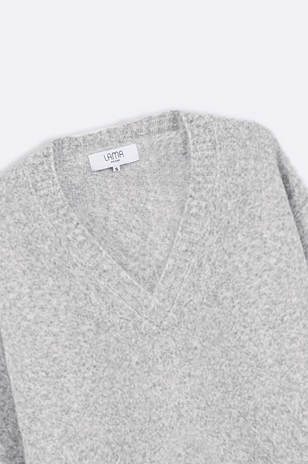 GREY CLASSIC V-NECK JUMPER