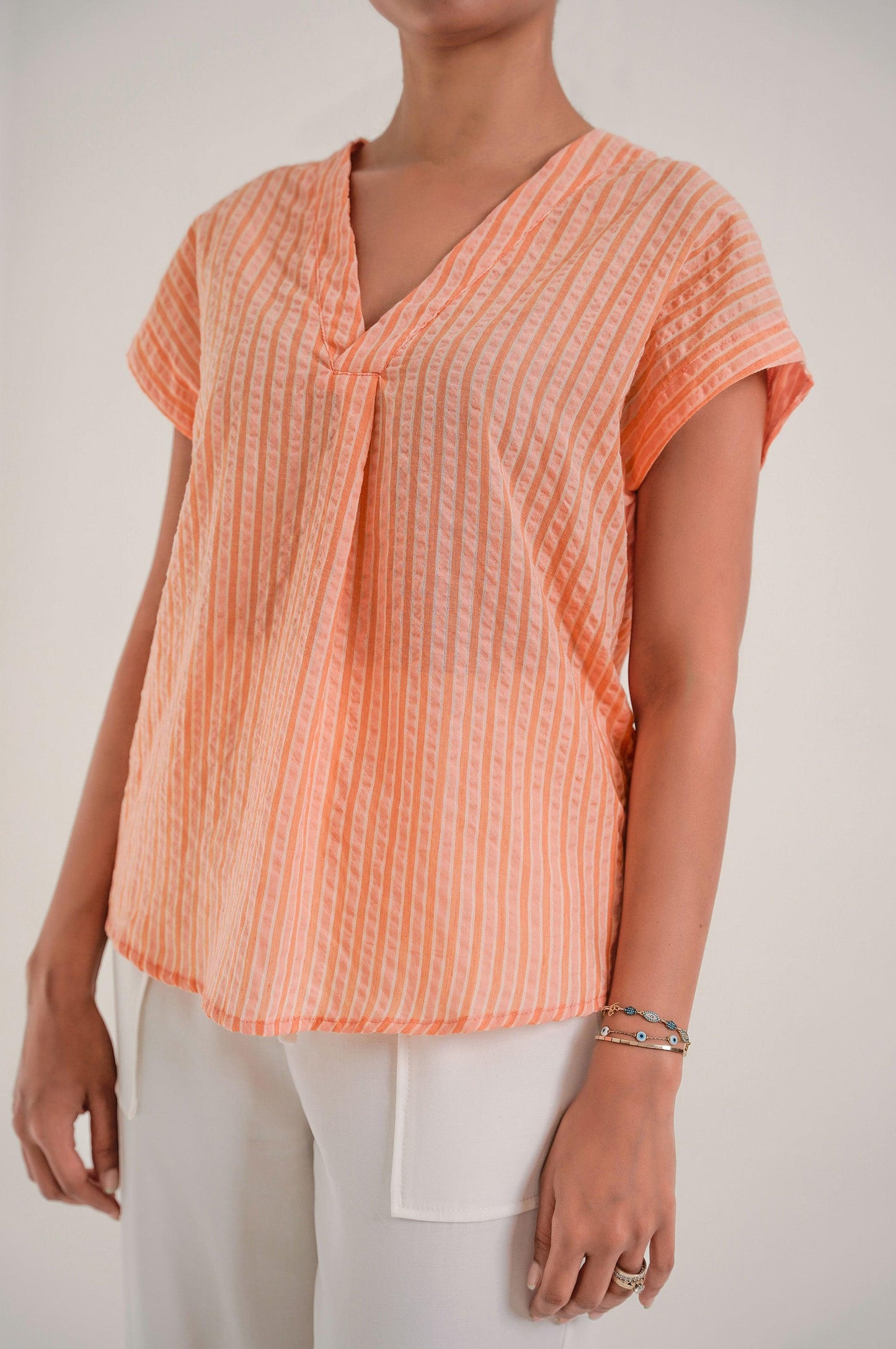 COTTON SANDRO TOP - BLOUSES