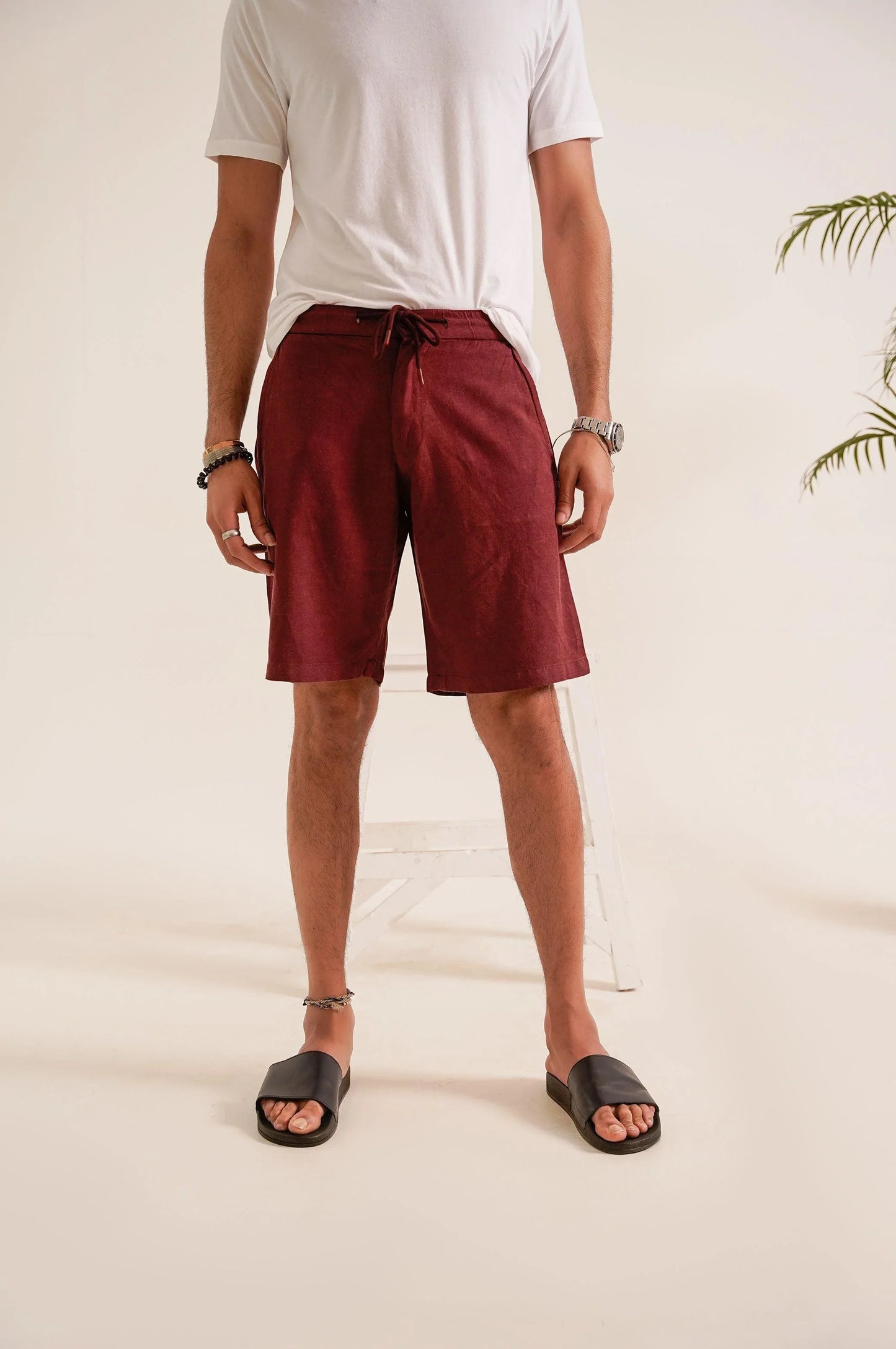 DRAWSTRING LINEN SHORTS - 9" SHORTS
