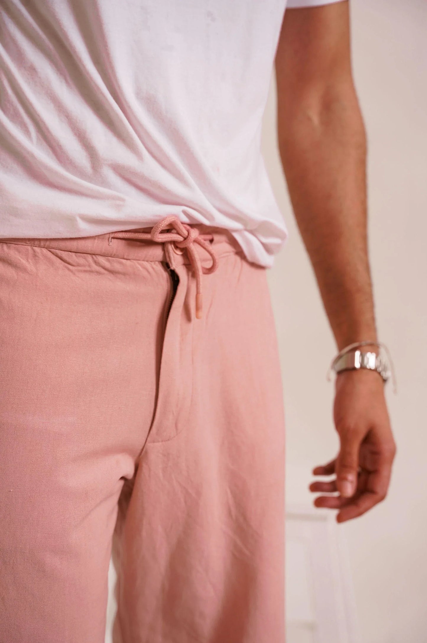 DRAWSTRING LINEN SHORTS - 7" SHORTS