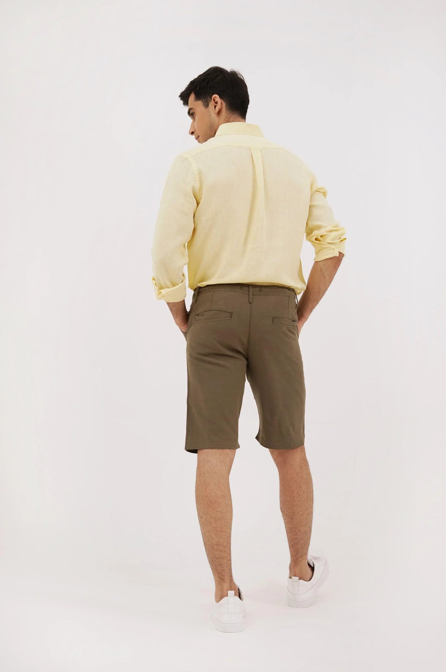 DRAWSTRING LINEN SHORTS - 9" SHORTS