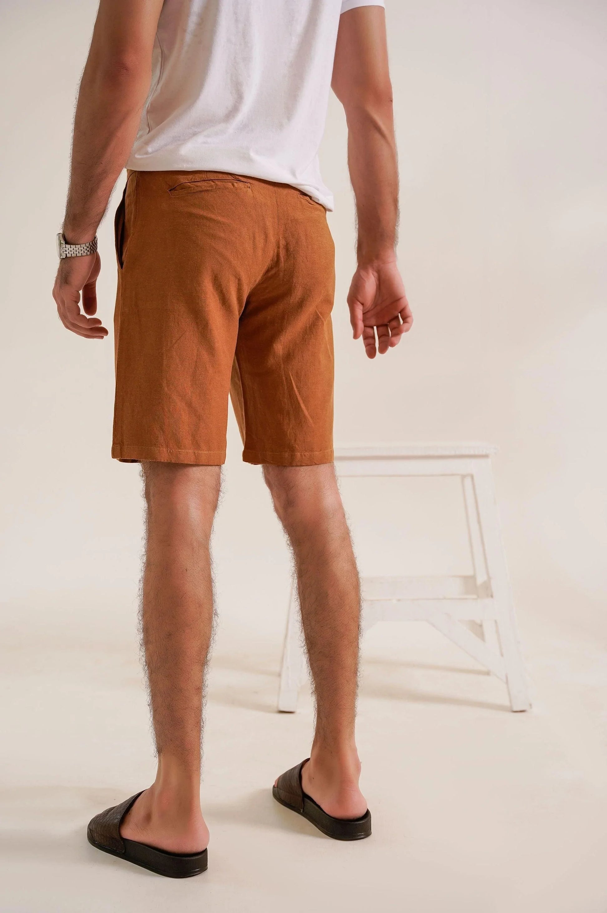 DRAWSTRING LINEN SHORTS - 7" SHORTS
