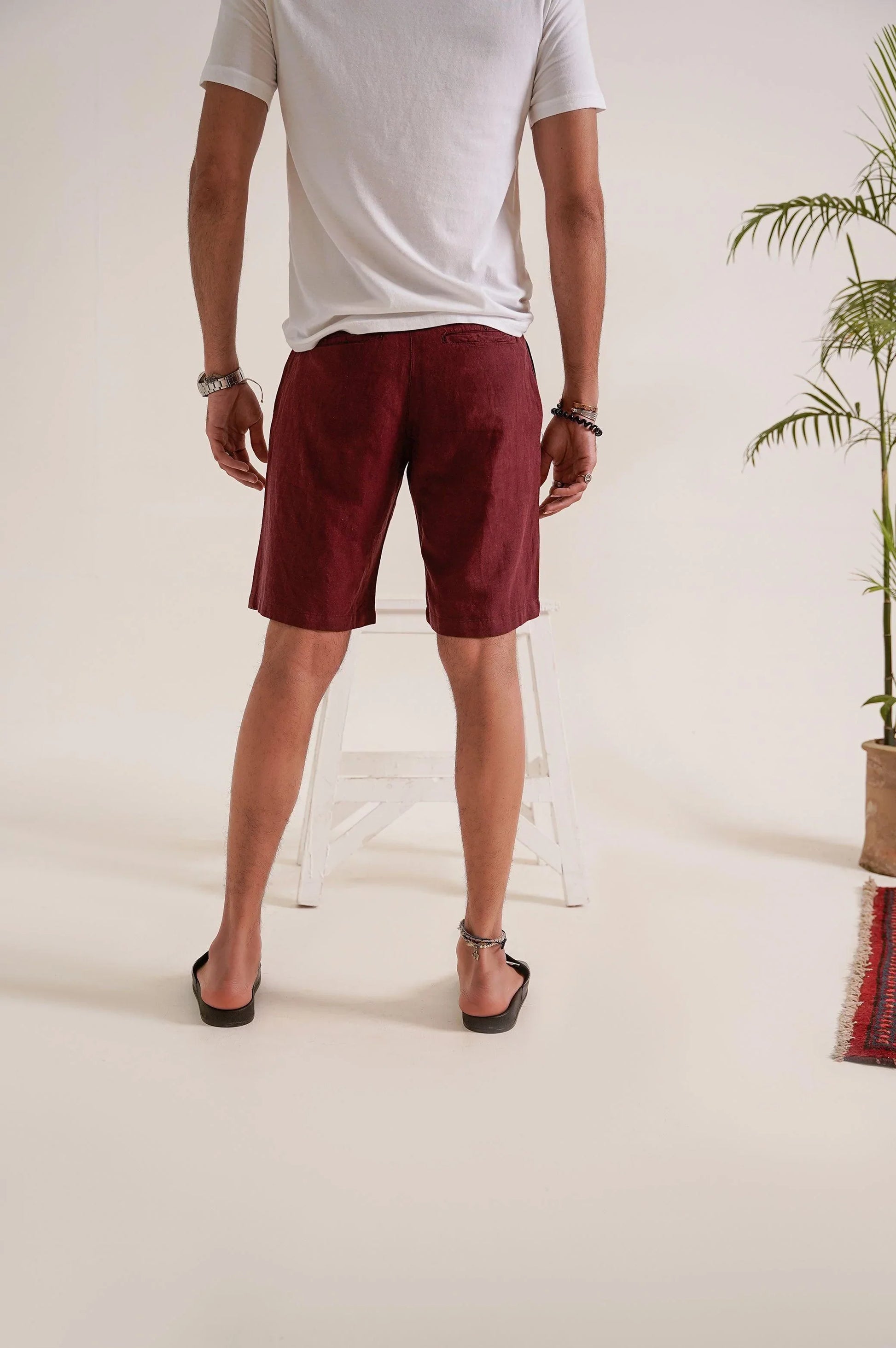 DRAWSTRING LINEN SHORTS - 9" SHORTS