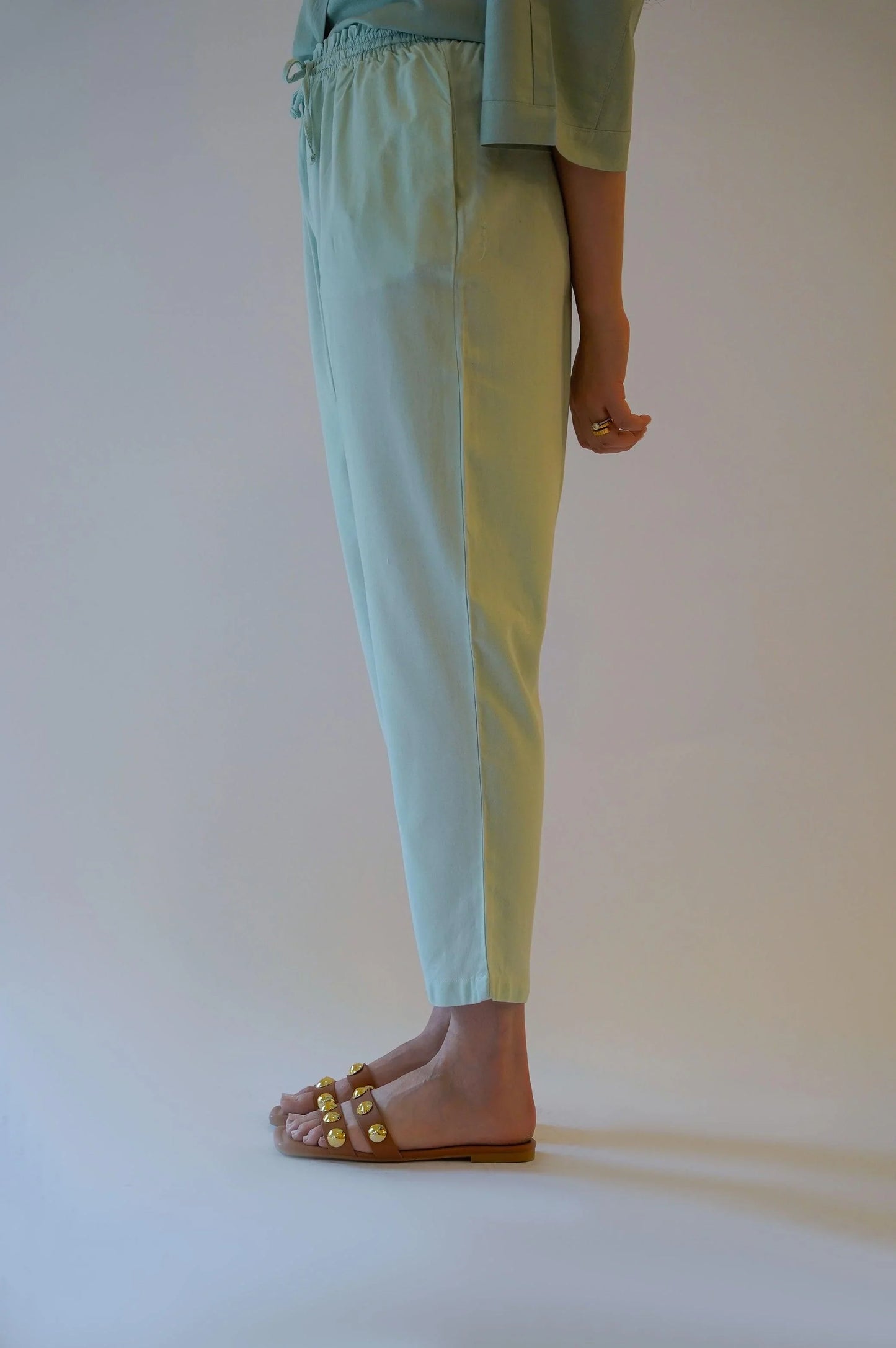 LINEN PAPERBAG PANTS - LINEN PANTS