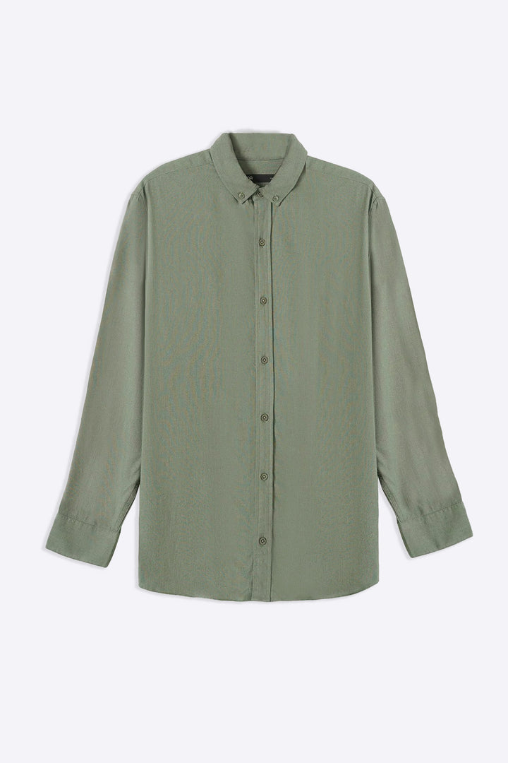 LINEN SLUB COLLAR SHIRT