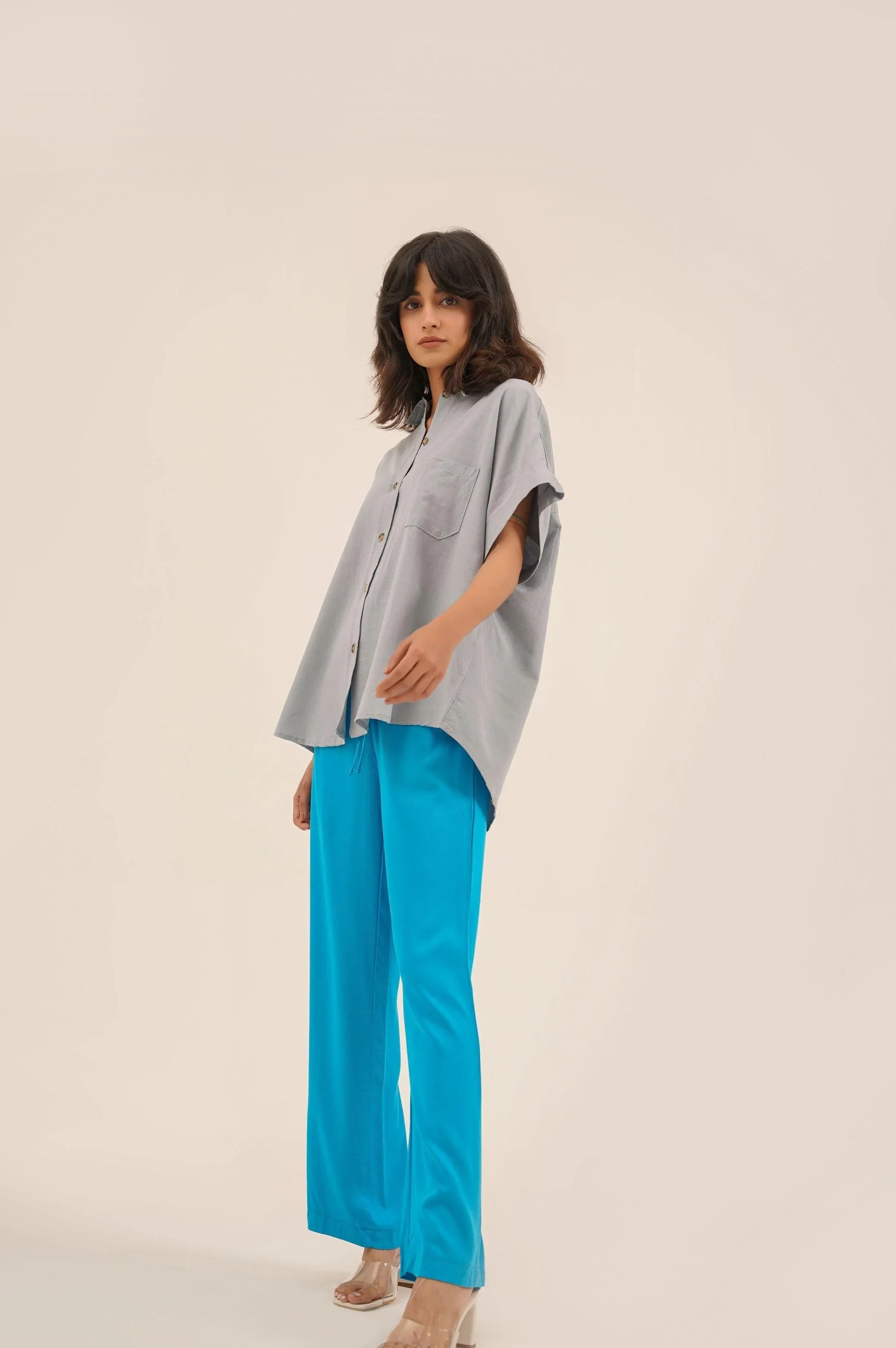 PANT WITH PEEKABOO BACK SLIT - PANTS