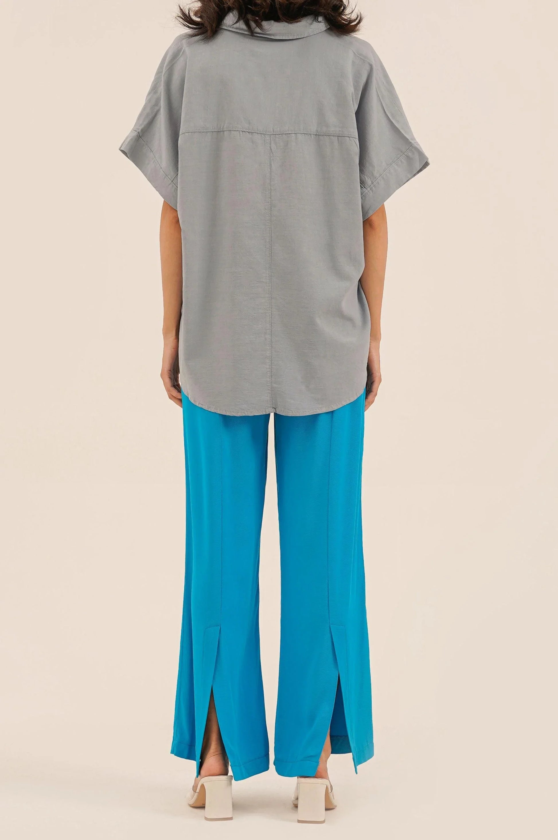 PANT WITH PEEKABOO BACK SLIT - PANTS