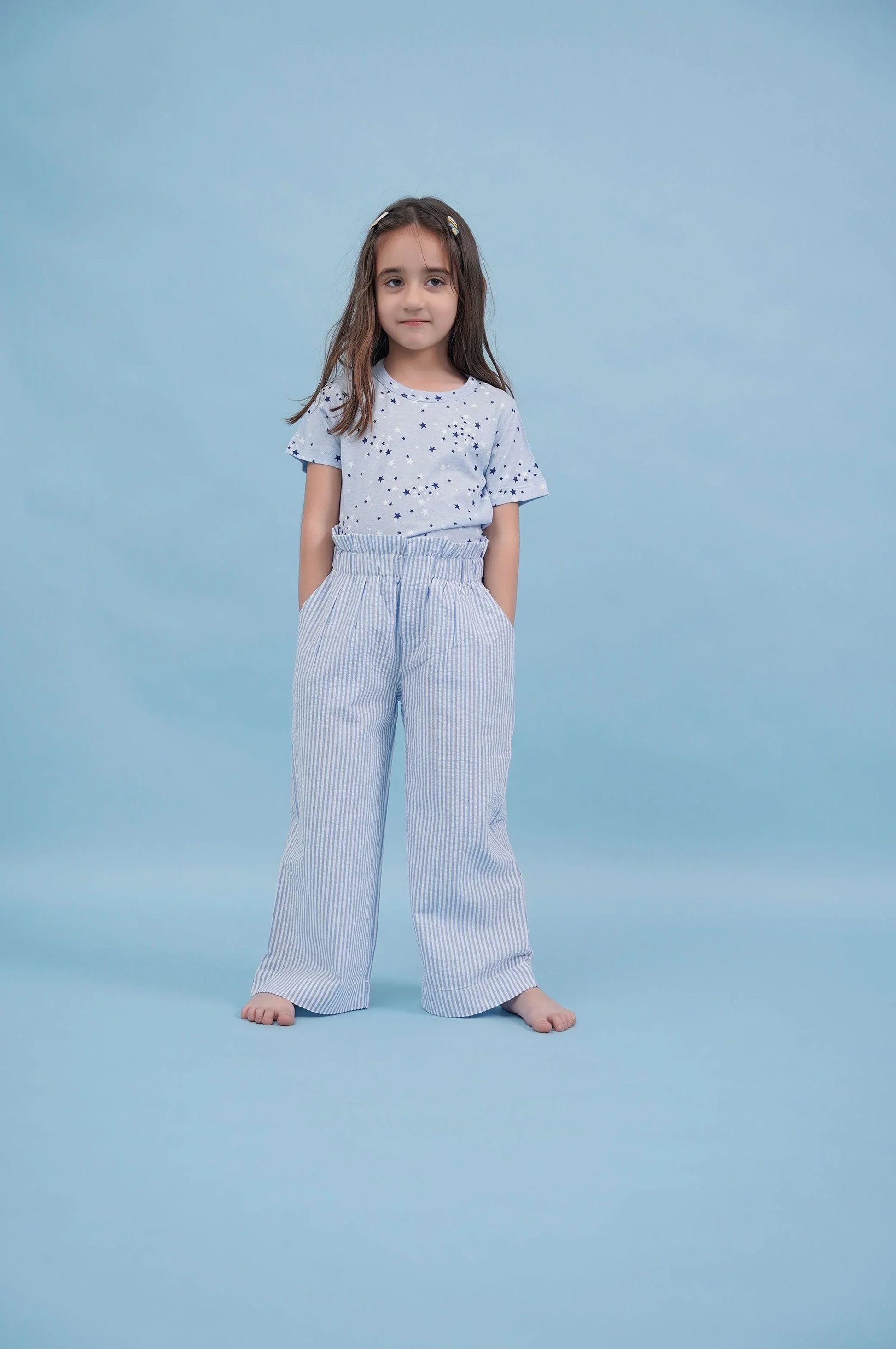 PINSTRIPE PAPER BAG PANTS - PANTS