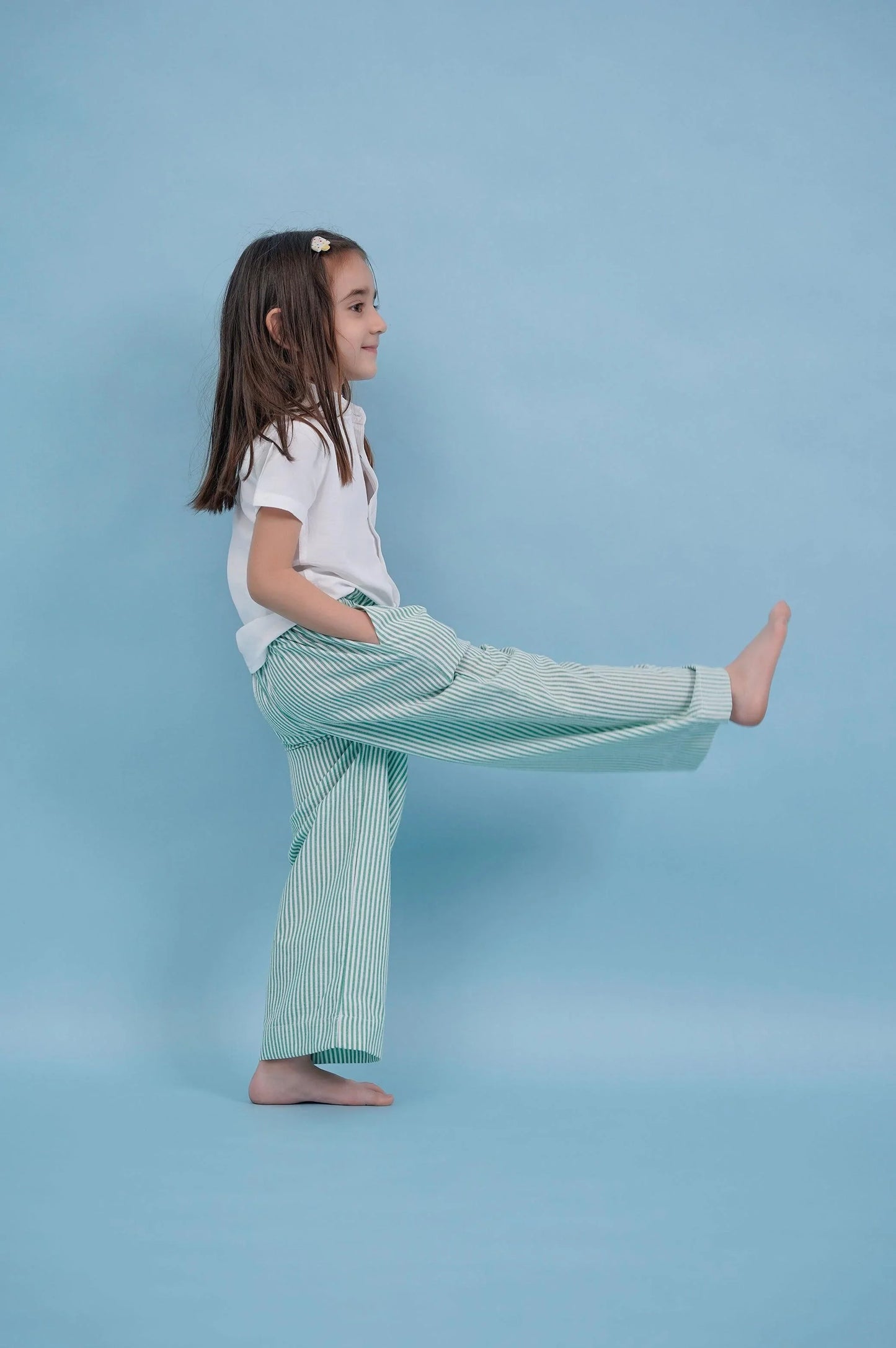PINSTRIPE PAPER BAG PANTS - PANTS