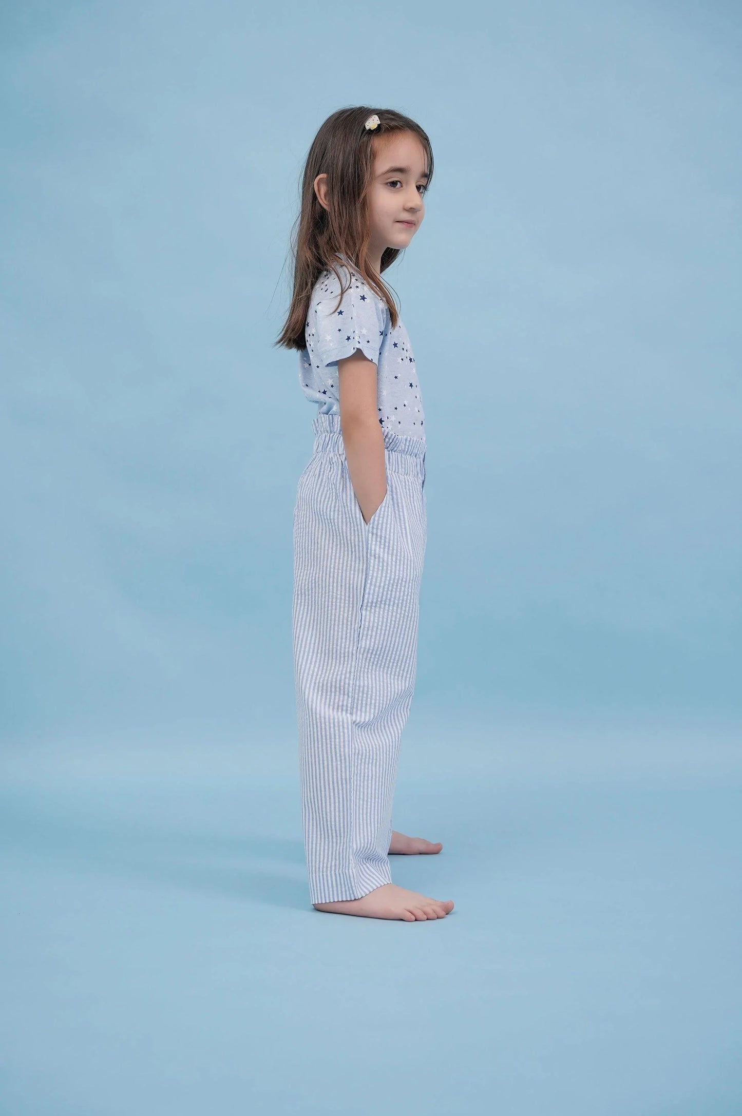 PINSTRIPE PAPER BAG PANTS - PANTS