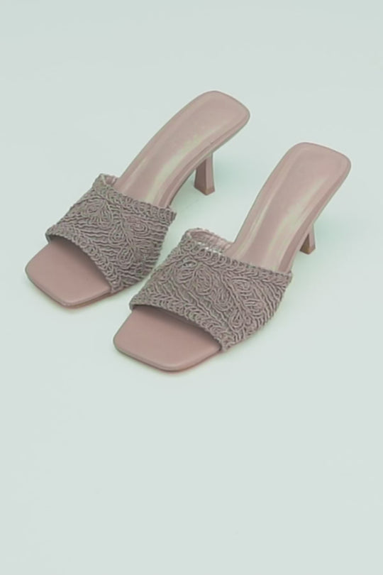 WOVEN MINI HEELS