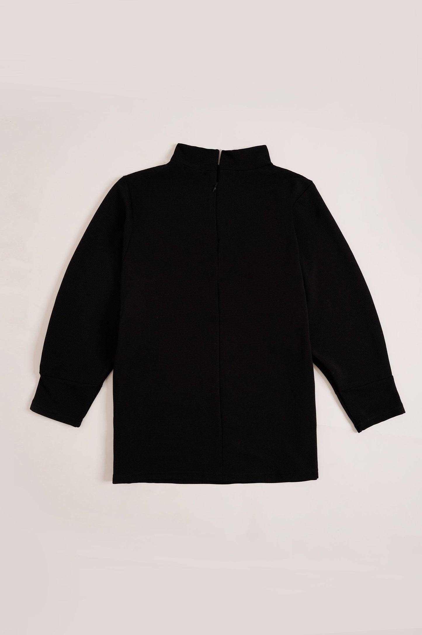 RIBBED HIGH NECK PULLOVER - WOMEN